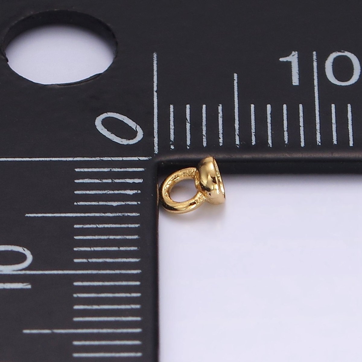 Gold Bead and Pearl Cap with peg for top beads Minimalist Charm Supply Component | AG105