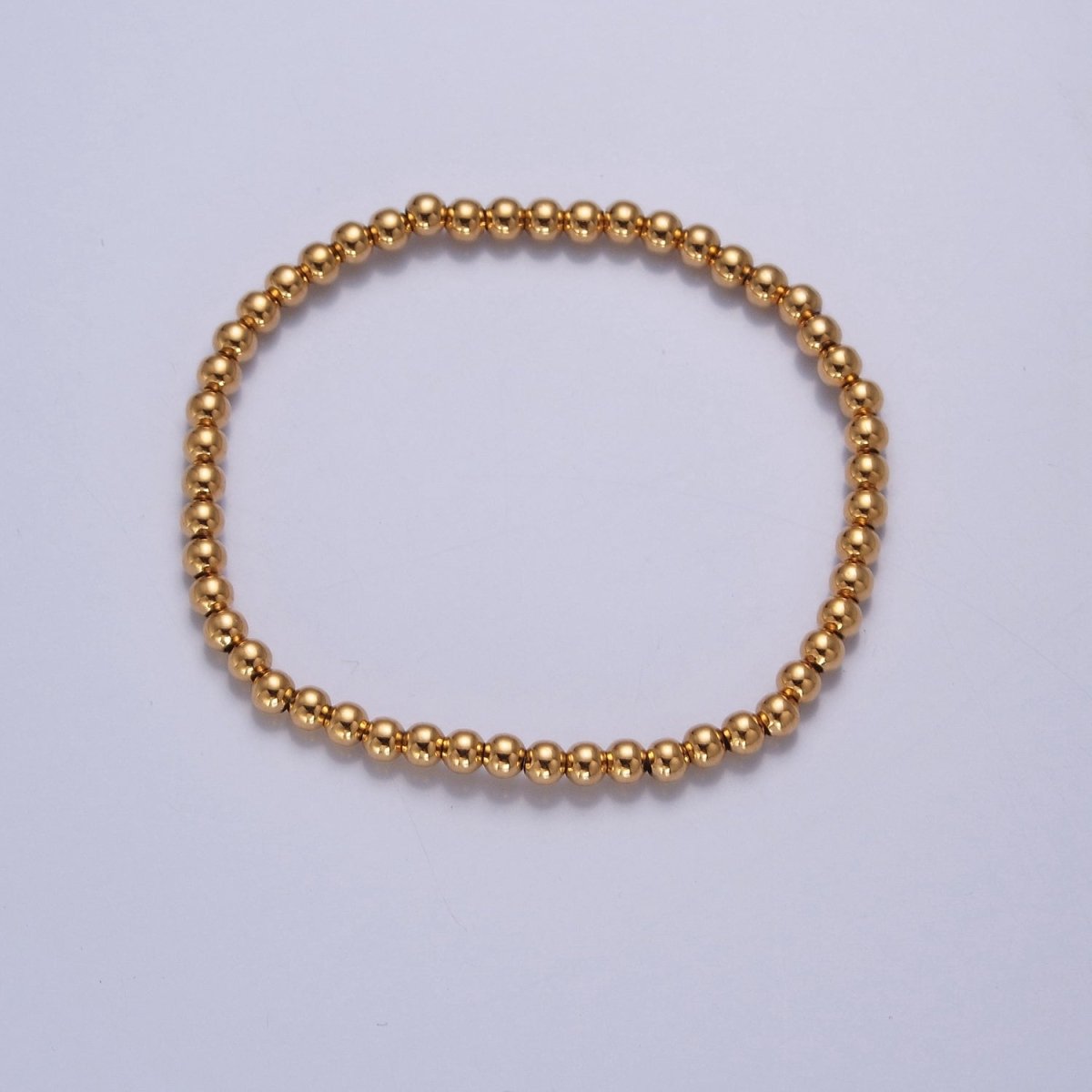 Gold Bead Bracelet for Women 18K Gold Filled Bead Ball Bracelet Stretchable Elastic Bracelet | WA-1066 to WA-1071 Clearance Pricing