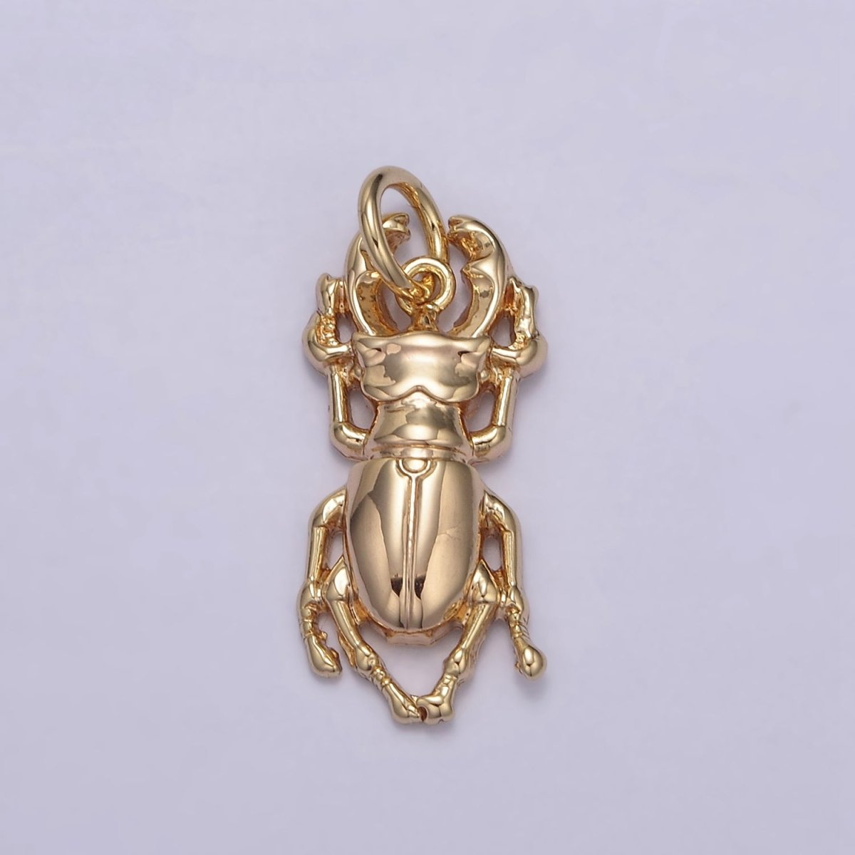 Gold Beetle Charms Animal Insect Pendant N-834
