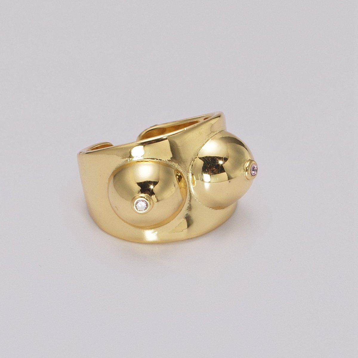 Gold Boobs Ring Novelty Silver Breast Cancer Awareness. Celebrating Breastfeeding Jewelry Gold Boobs Ring Novelty Silver Breast Cancer Awareness. Celebrating Breastfeeding Jewelry U-025 U-026