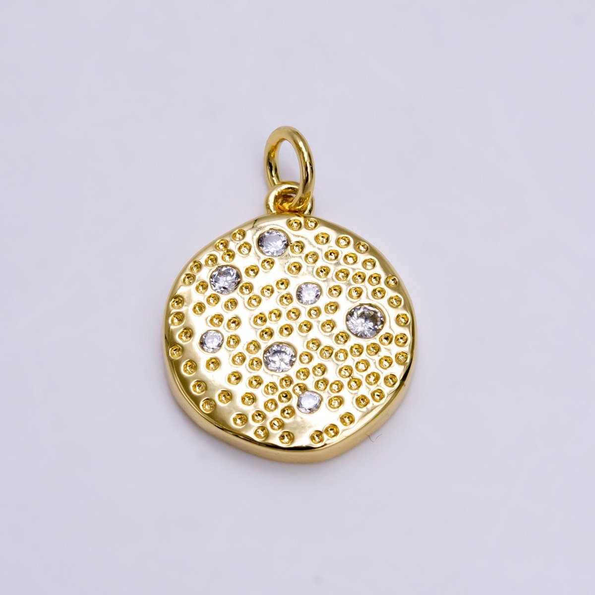 Gold Bubble Charm, Bubble Pendant, Bubble Coin  Charm, Tiny Bubble Charm 14k Gold Filled Charm N-240