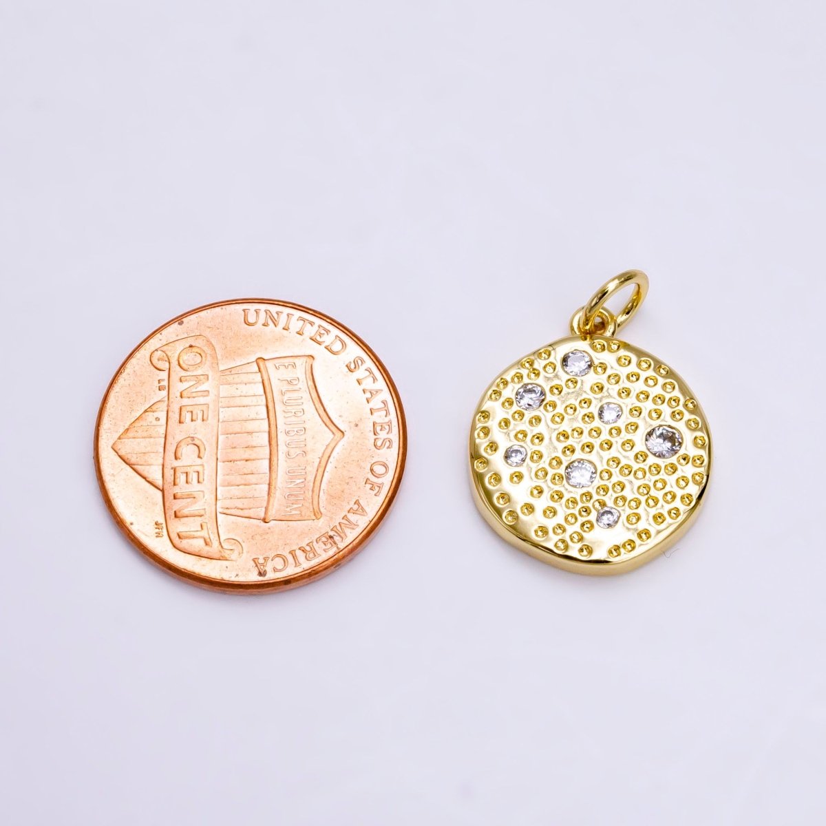 Gold Bubble Charm, Bubble Pendant, Bubble Coin  Charm, Tiny Bubble Charm 14k Gold Filled Charm N-240