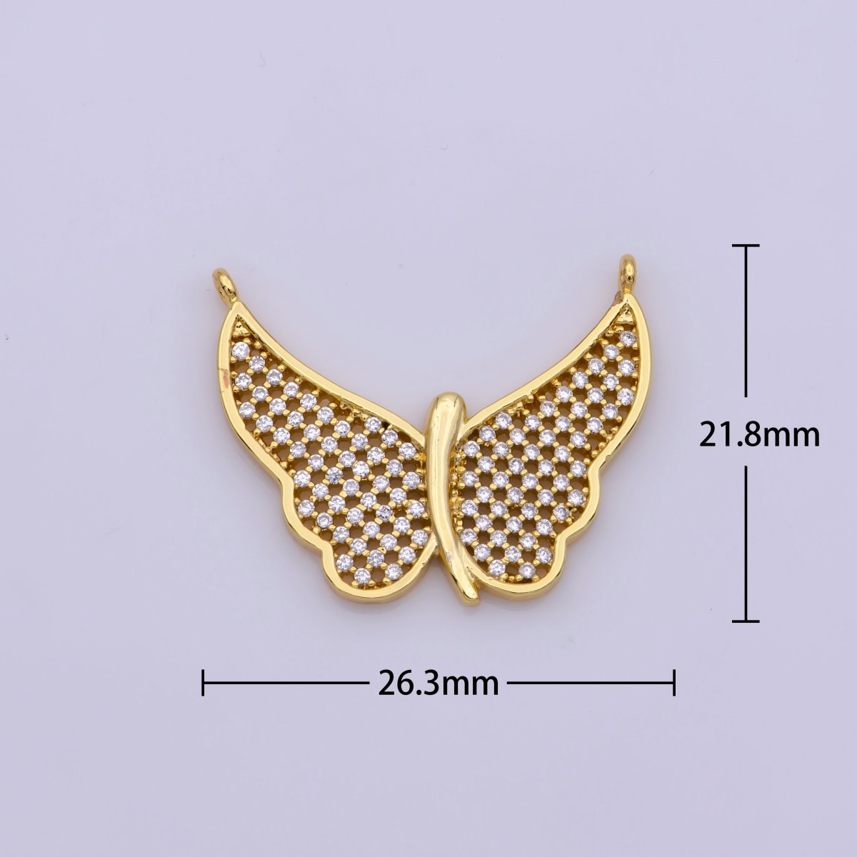 Gold Butterfly Charm Connector Dainty Butterfly Pendant, Gold Butterfly Connector, Dainty Charms, Necklace Bracelet Charms, DIY Jewelry Making G-846