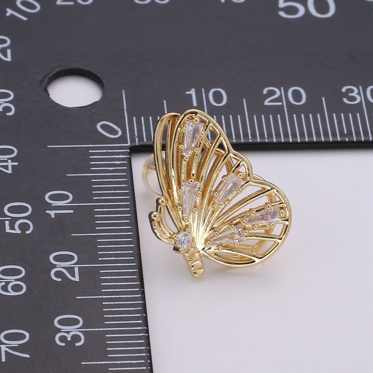 Gold Butterfly Earrings • butterfly stud earrings • Bold earrings • Statement earrings • Big stud earrings • gold stud earrings Q-349