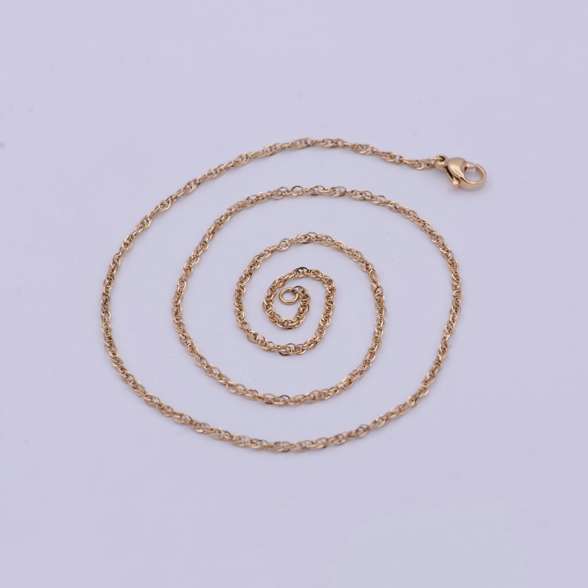 Gold Cable Link Necklace Simple Gold Necklace, Layering Chain and Link Gold Chain for DIY Jewelry | WA-763 Clearance Pricing
