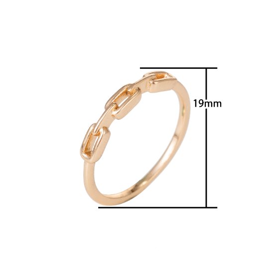 Gold Chain Ring, Minimalist Ring, Gold Ring, Dainty Ring, Ring, Stackable Ring, Midi Ring, Gold Stacking Ring, Gold Chain Ring size 6,7,8 R-039 - R-041