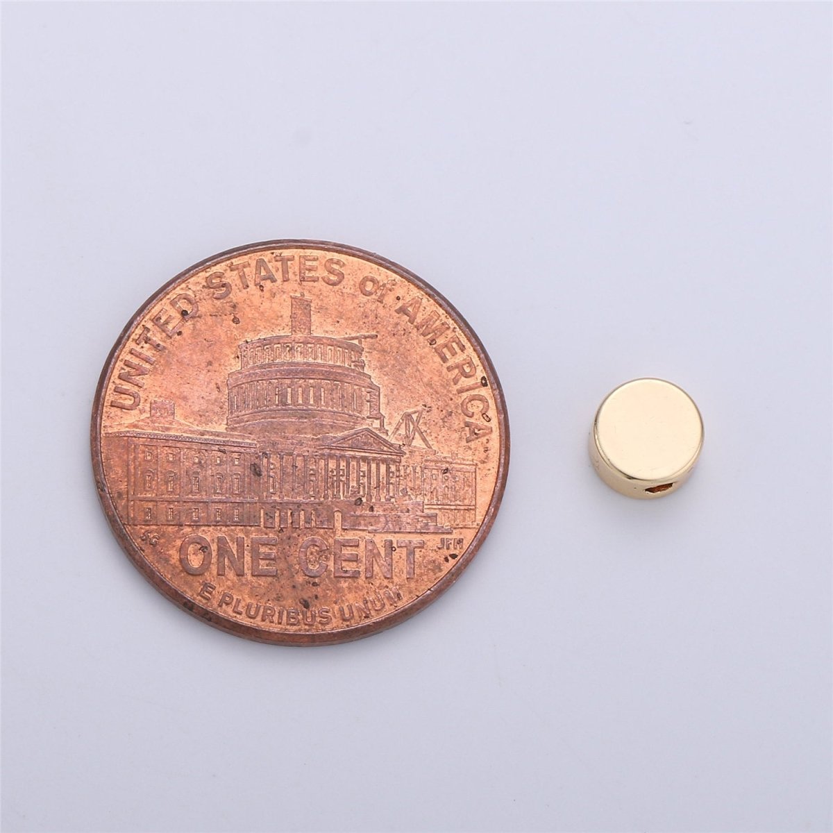 Gold Circle Bead Round Bead Findings 5mm Hole:1.2mm for Bracelet Necklace Jewelry Supplies B-222