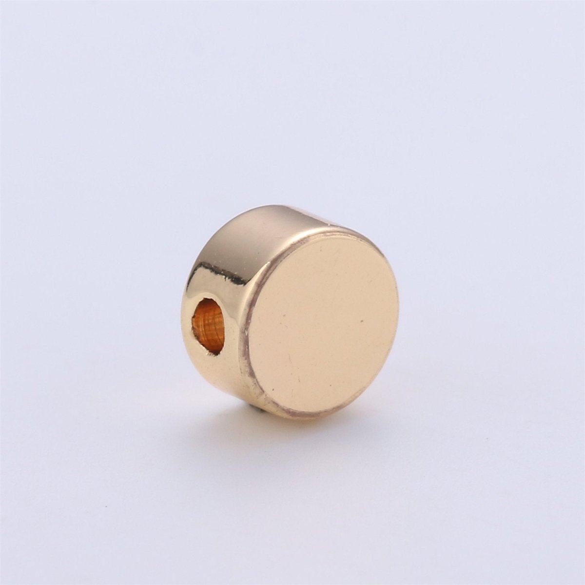 Gold Circle Bead Round Bead Findings 5mm Hole:1.2mm for Bracelet Necklace Jewelry Supplies B-222