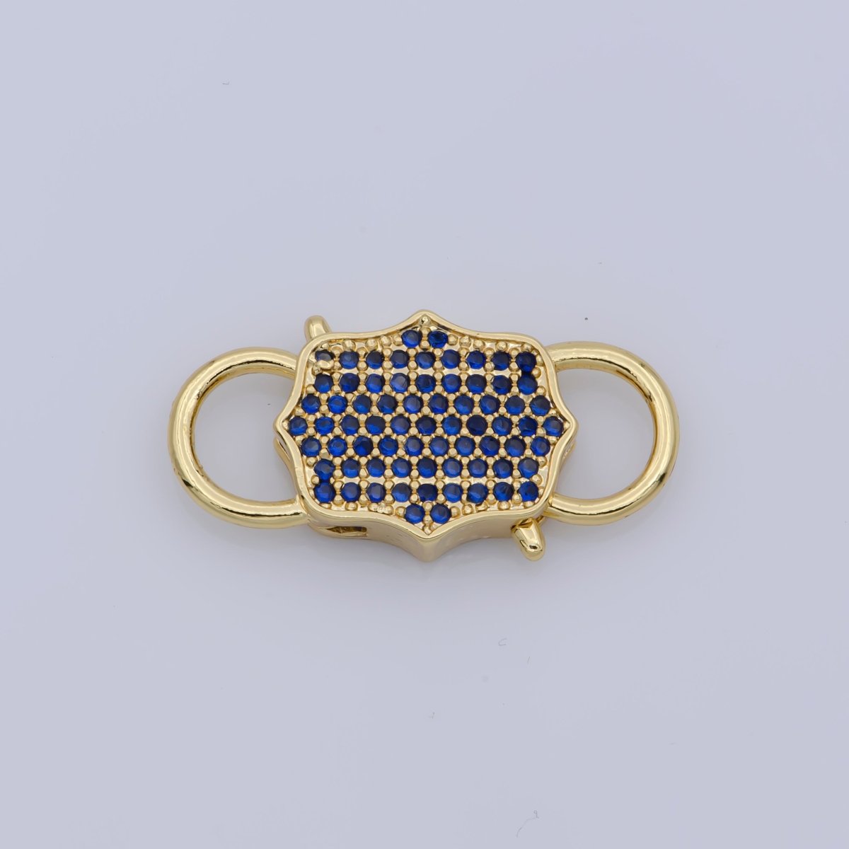 Gold Clasp Buckle Gold Interlock Micro pave Clasp Cubic Interlocking Clasp Fastener for Beading Bracelet Necklace Jewelry supplies F-328