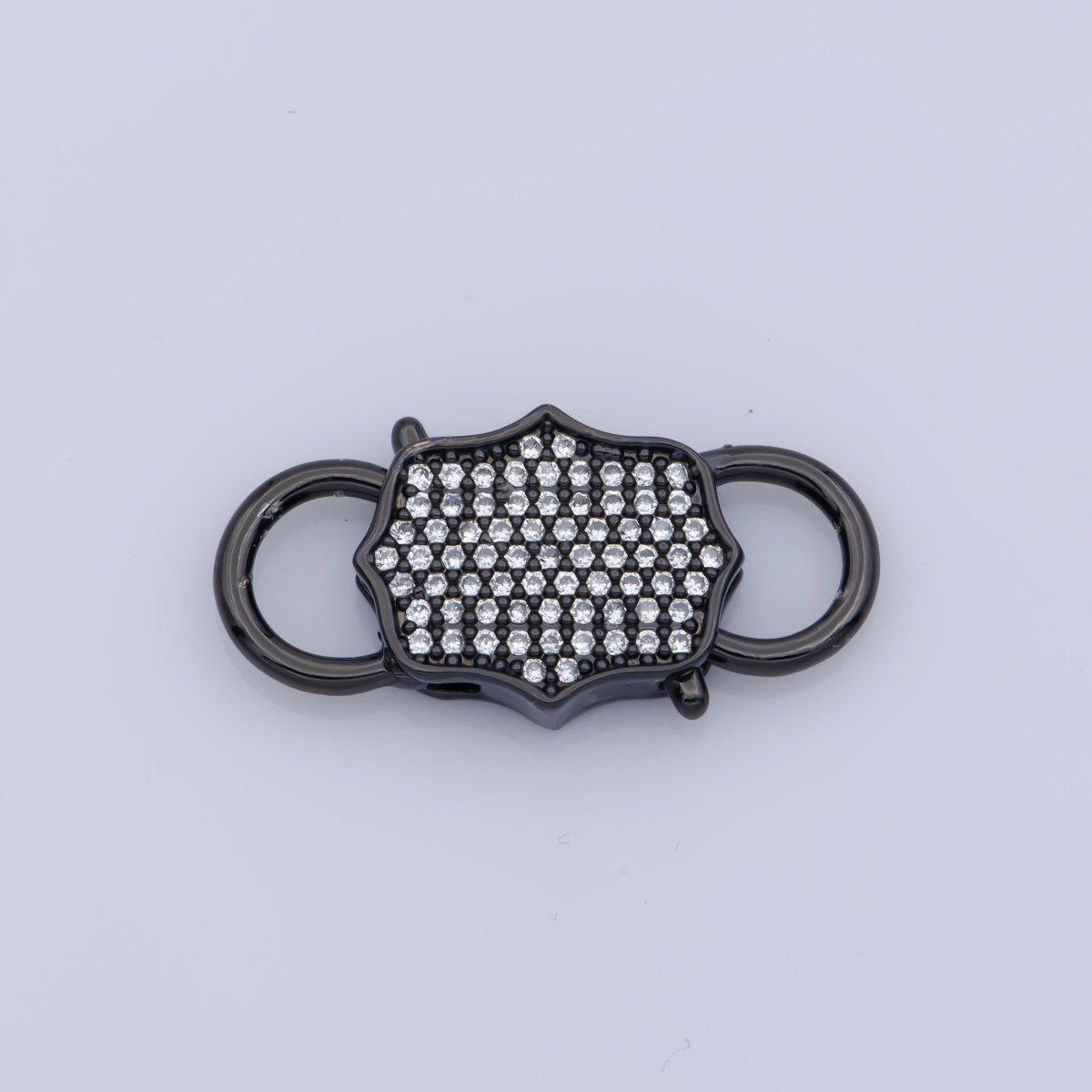 Gold Clasp Buckle Gold Interlock Micro pave Clasp Cubic Interlocking Clasp Fastener for Beading Bracelet Necklace Jewelry supplies F-328