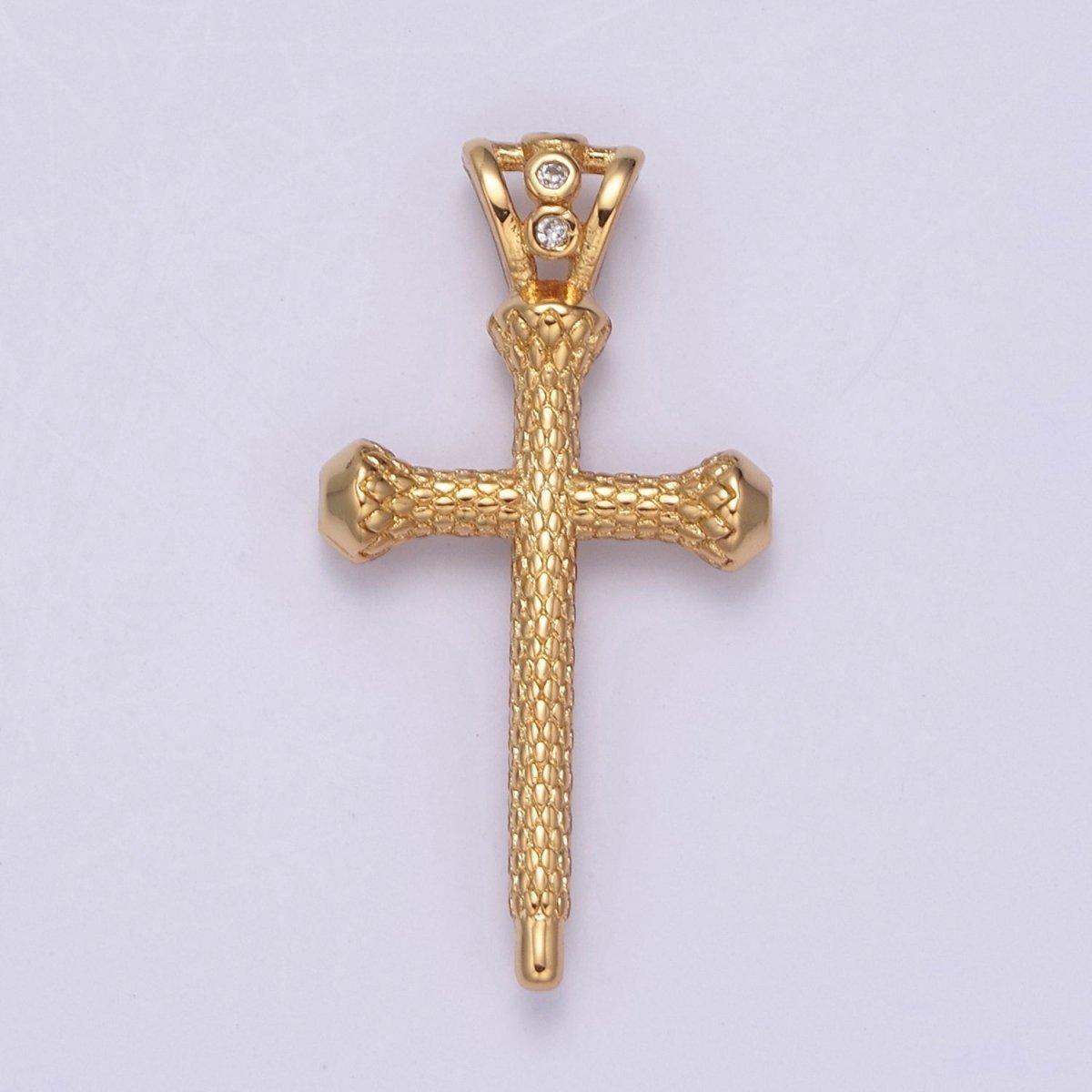 Gold Cross Pendant N-579