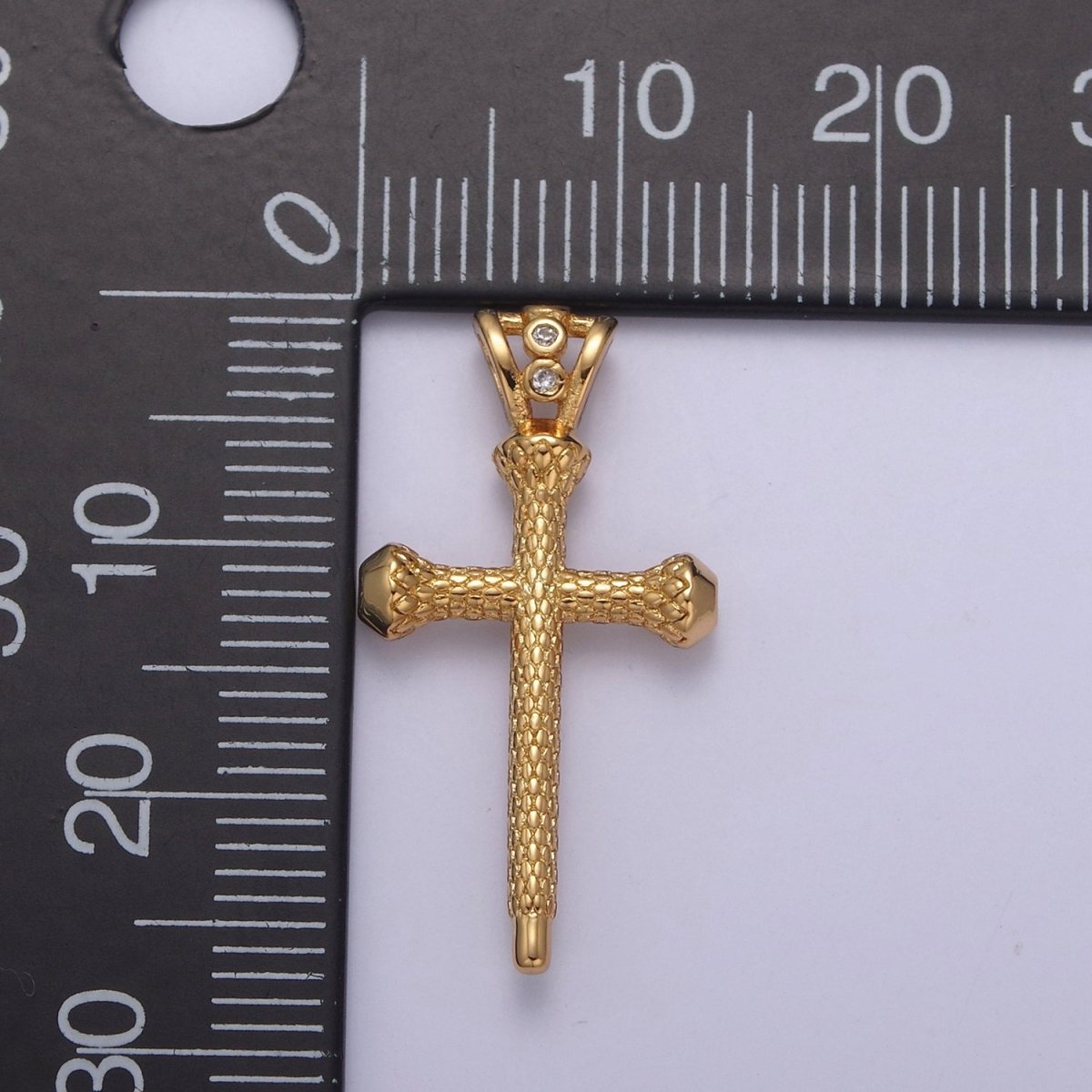 Gold Cross Pendant N-579