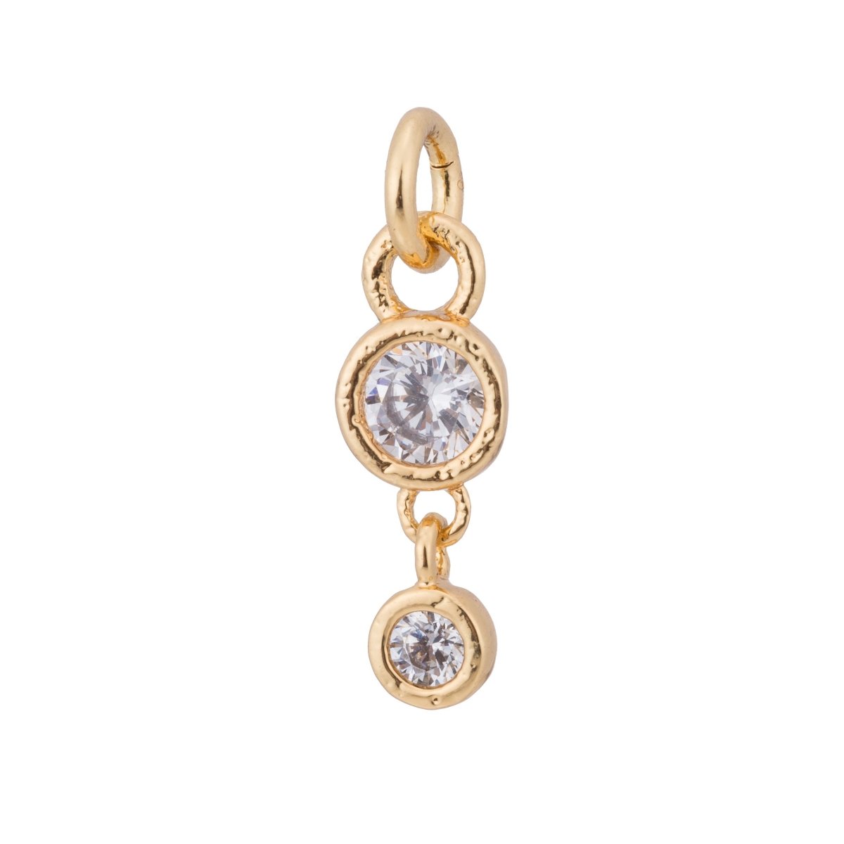 Gold Cute Chain, Dangle, Dainty, Ladies Women Necklace DIY Craft Cubic Zirconia Bracelet Charm Bead Finding Pendant For Jewelry Making C-175