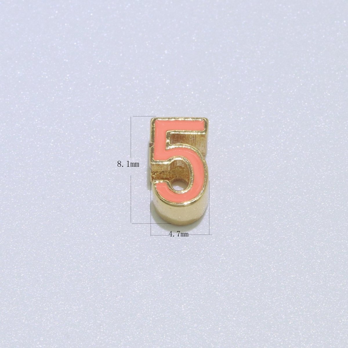 Gold Enamel Number Bead charm Personalized Beaded Colorful Bracelet Custom Year Age Numerical Bracelet for Jewelry Making Supply 8mm,10mm M-077-M-096