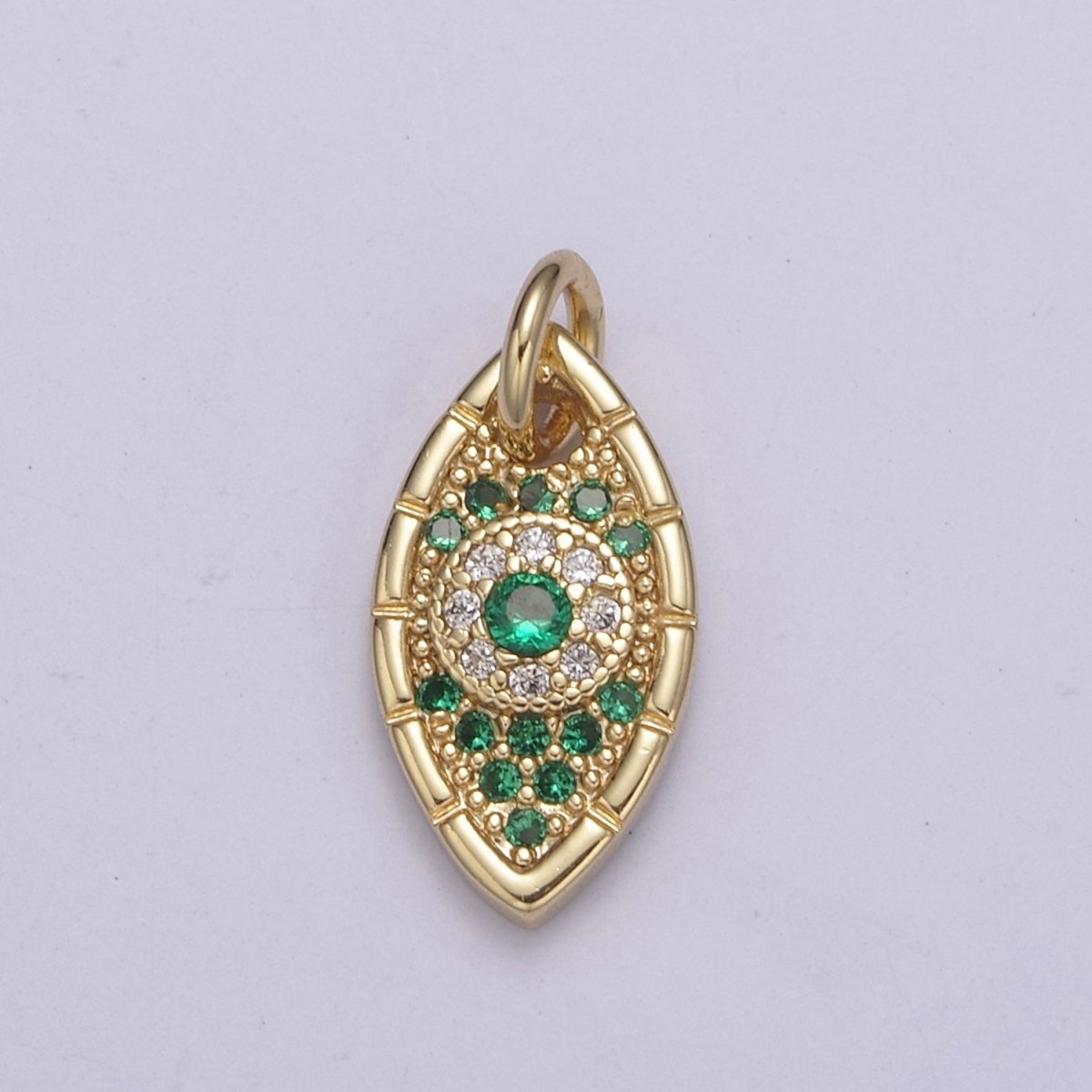 Gold Evil Eye Charm, Gold Eye Charm With Cubic Zirconia, Protecting Eye Charm, Dainty Eye Charm, Protecting Jewelry N-328 - N-330