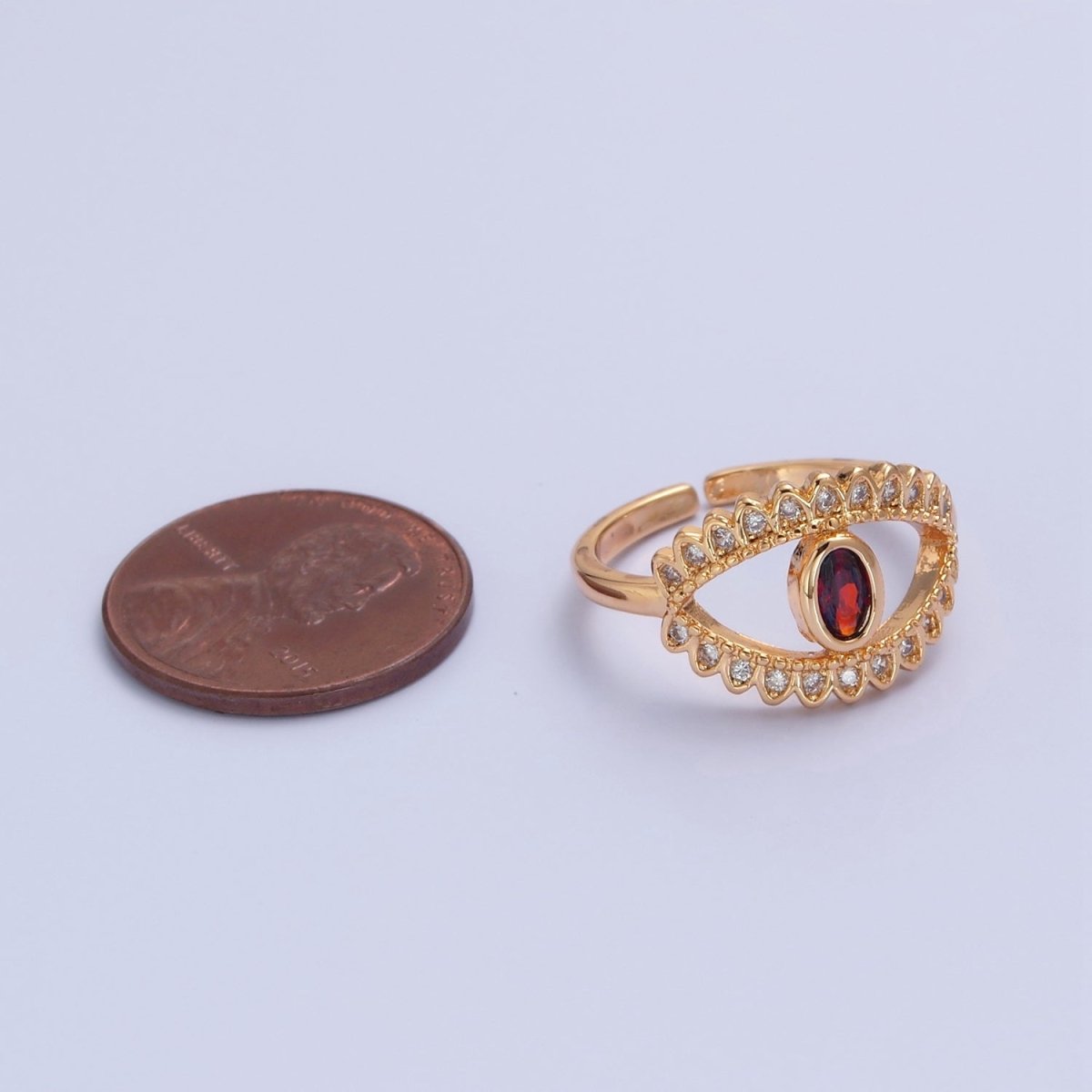 Gold Evil Eye Diamond Ring, Evil Eye Protection Ring, Greek Statement Rings, Trendy Ring O-2244 O-2245 O-2246