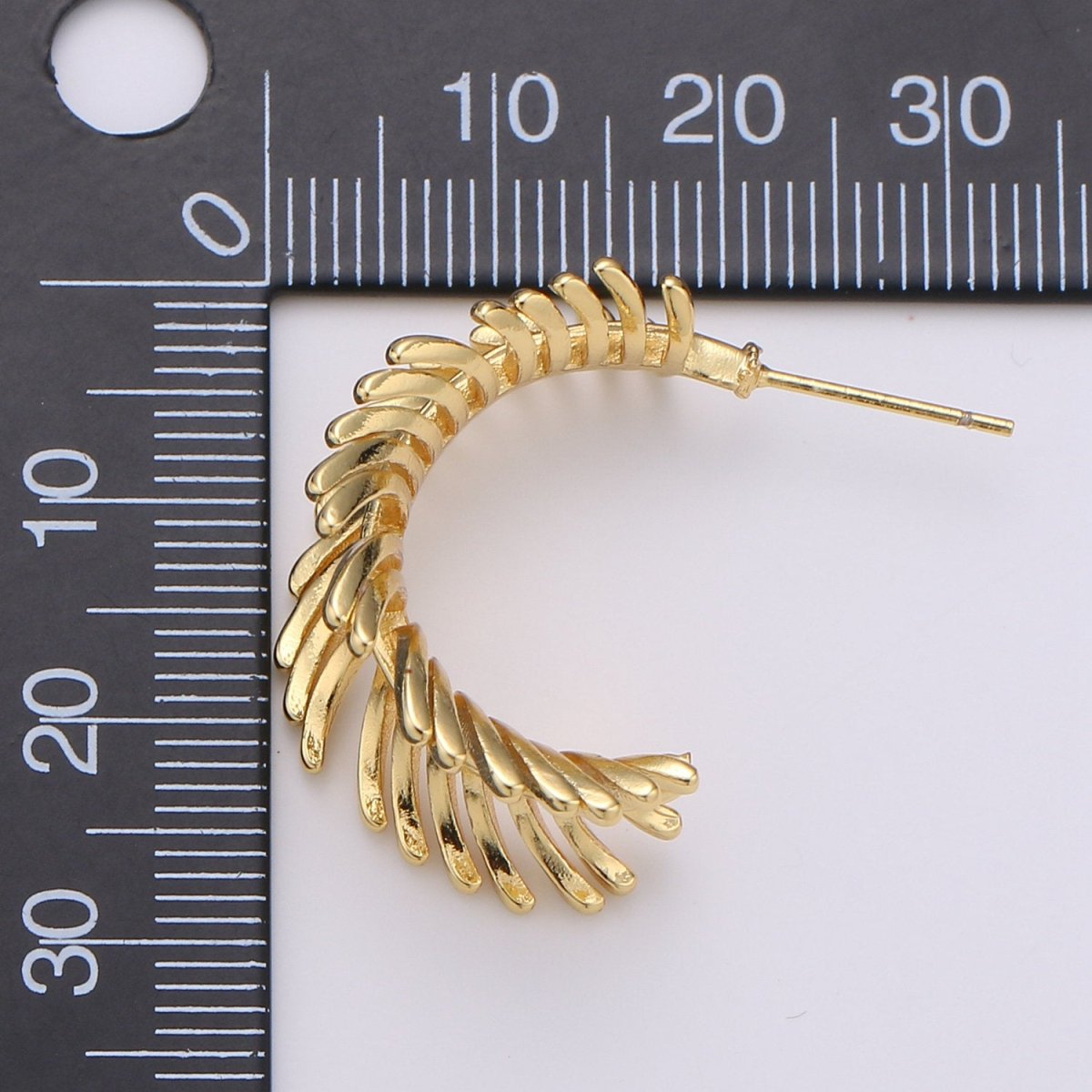 Gold Feather Hoop Earrings Boho Gold Leaf Hoop Earrings Autumn Jewelry Festival Earrings Gift for Her Bohemian Earrings Big Hoop Earring  Q-201