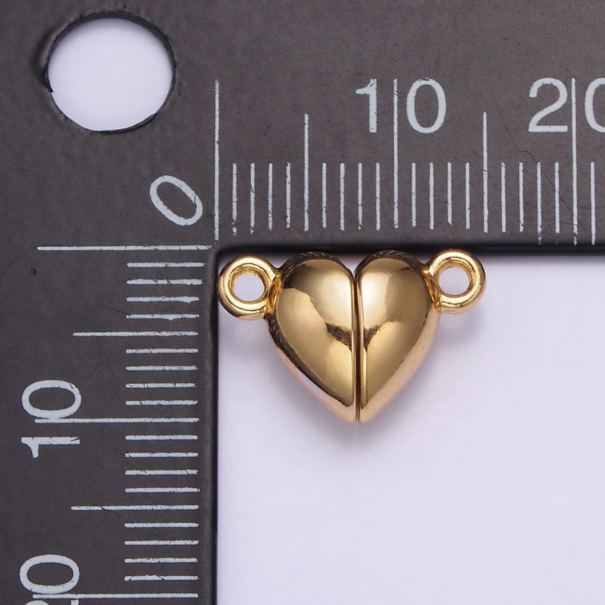 Gold Filled 15mm Heart Magnetic Connector G-645