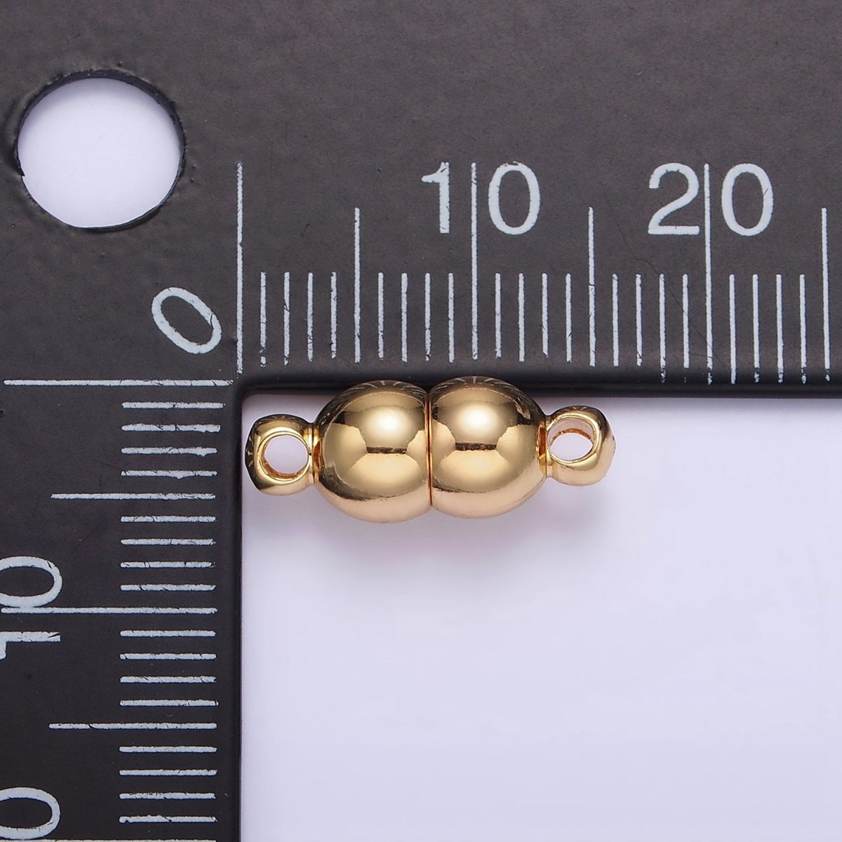 Gold Filled 6mm Double Round Bead Magnetic Connector G-649