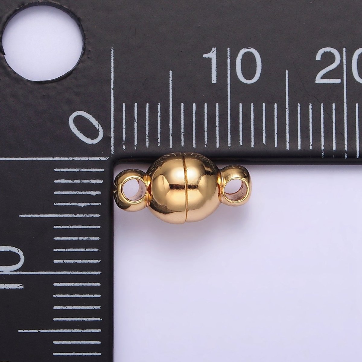 Gold Filled 6mm Round Bead Magnetic Connector G-648