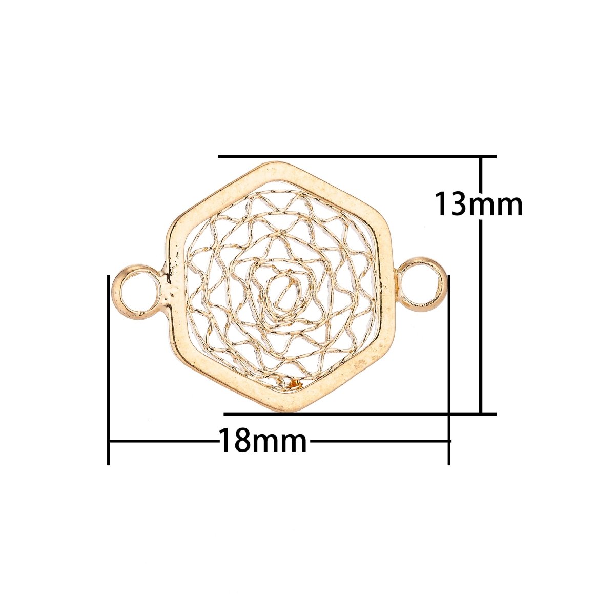 Gold Filled Abstract Connector - F006
