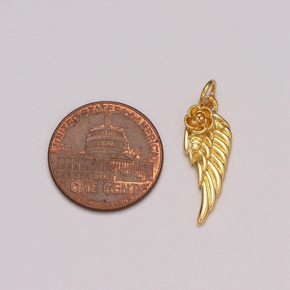 Gold Filled Angel Wing Charm add on charm for Bracelet Necklace Earring Supply M-888