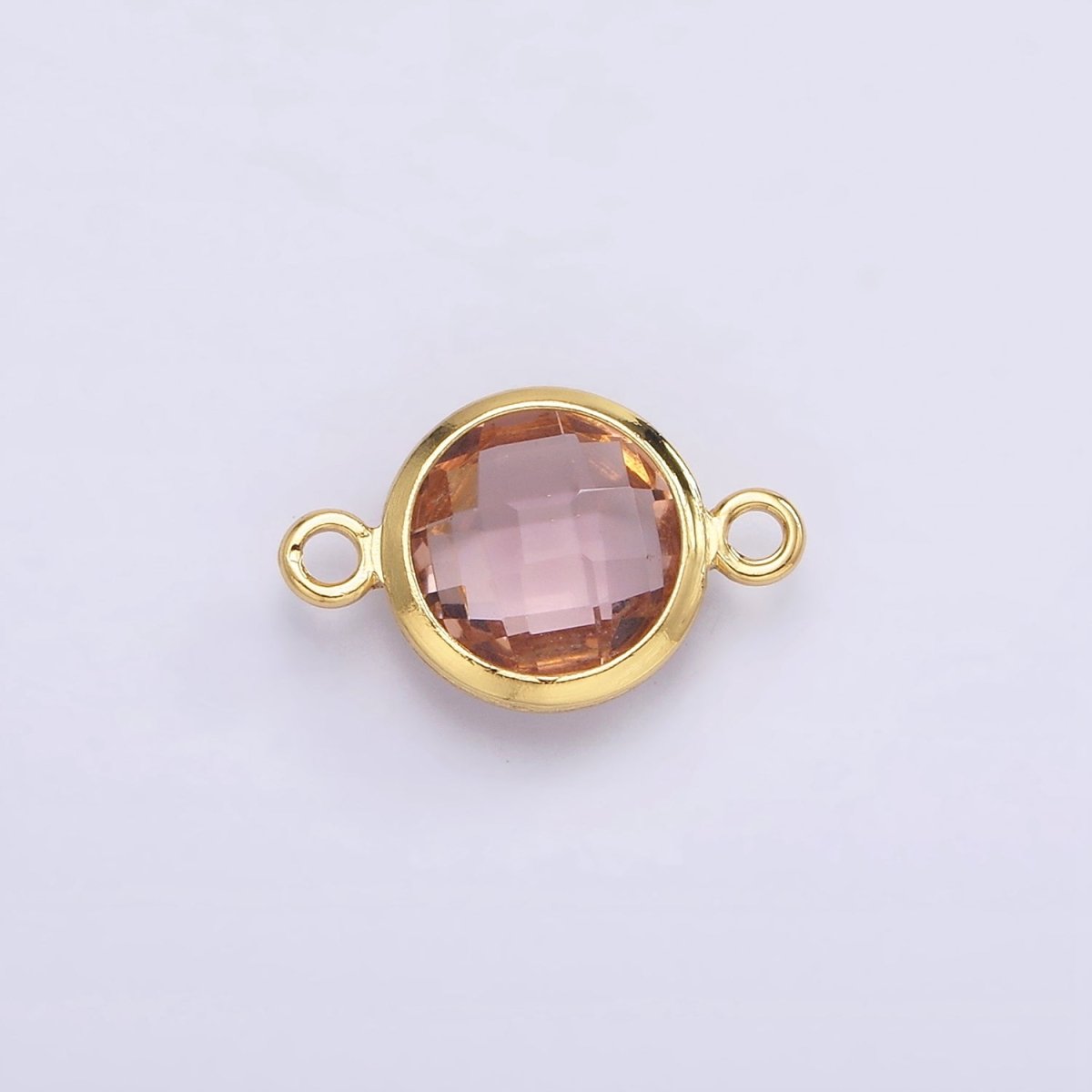 Gold Filled Birthstone CZ Connector Link Connector for Bracelet Necklace School Colors Stone Finding G-766 G-767