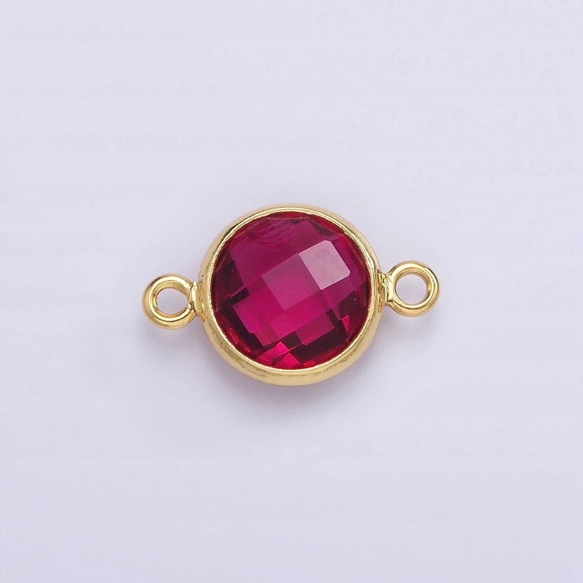 Gold Filled Birthstone CZ Connector Link Connector for Bracelet Necklace School Colors Stone Finding G-766 G-767