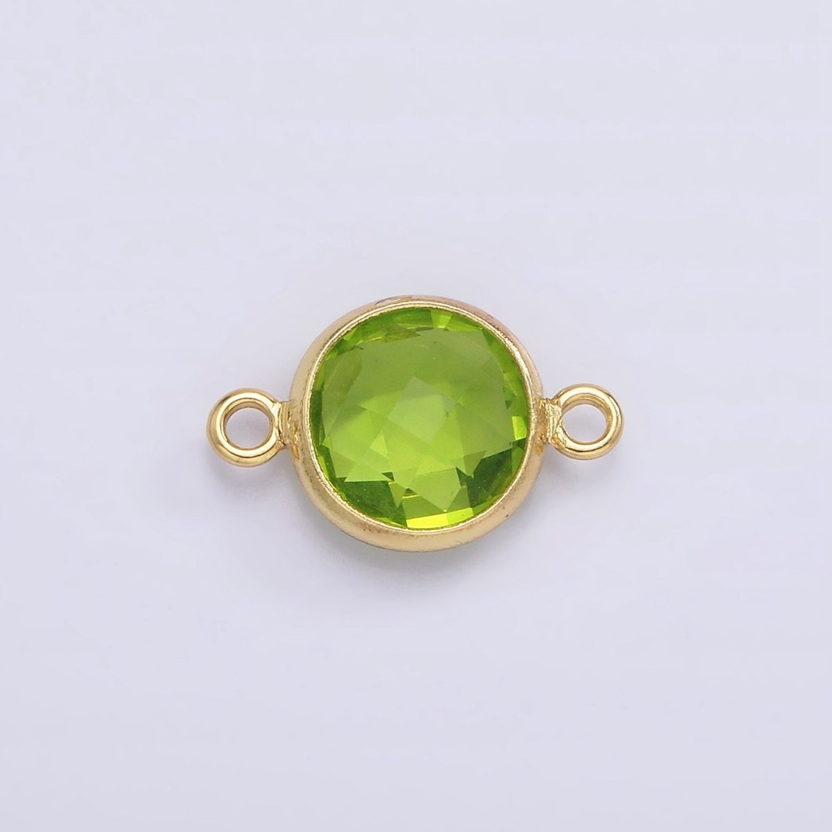 Gold Filled Birthstone CZ Connector Link Connector for Bracelet Necklace School Colors Stone Finding G-766 G-767