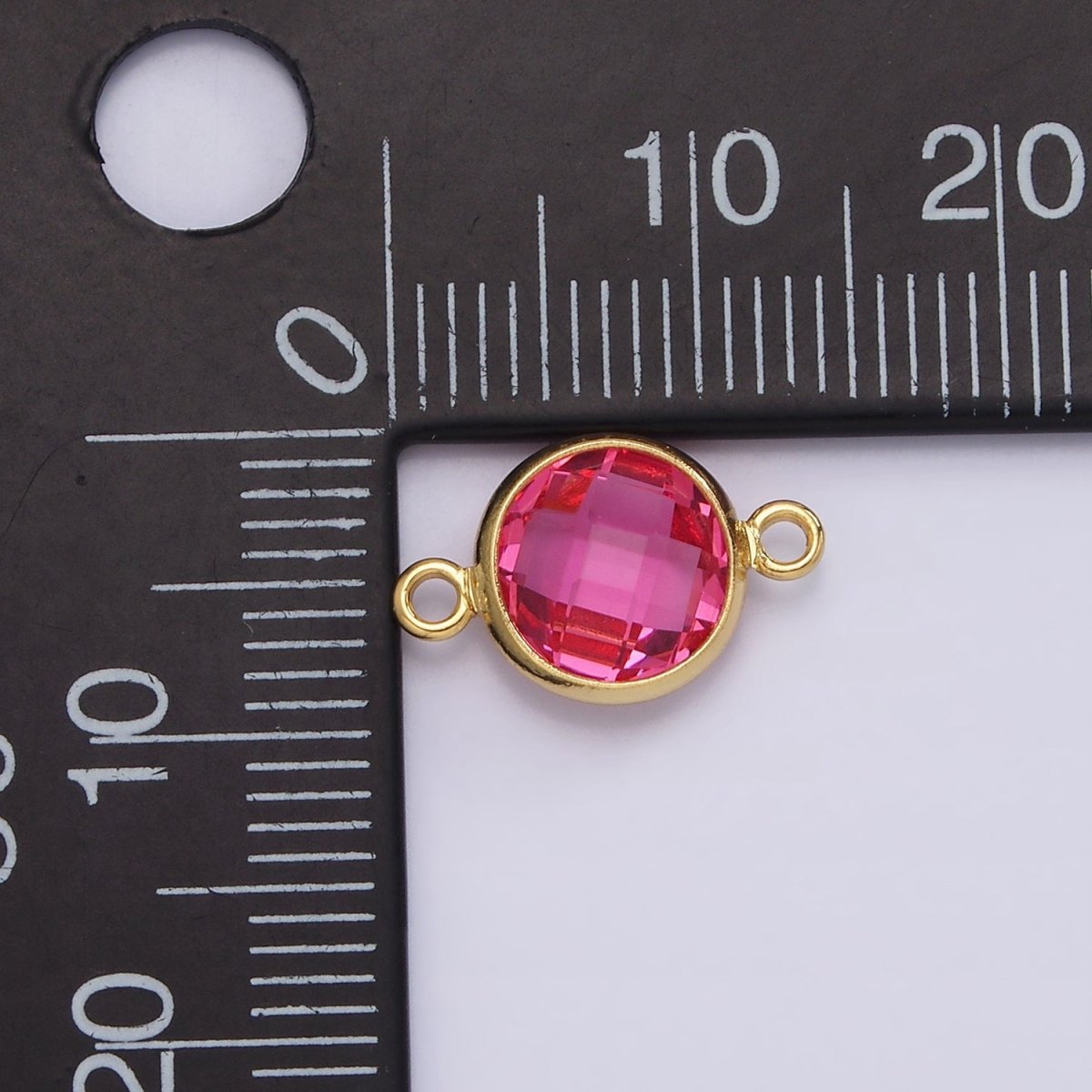Gold Filled Birthstone CZ Connector Link Connector for Bracelet Necklace School Colors Stone Finding G-766 G-767
