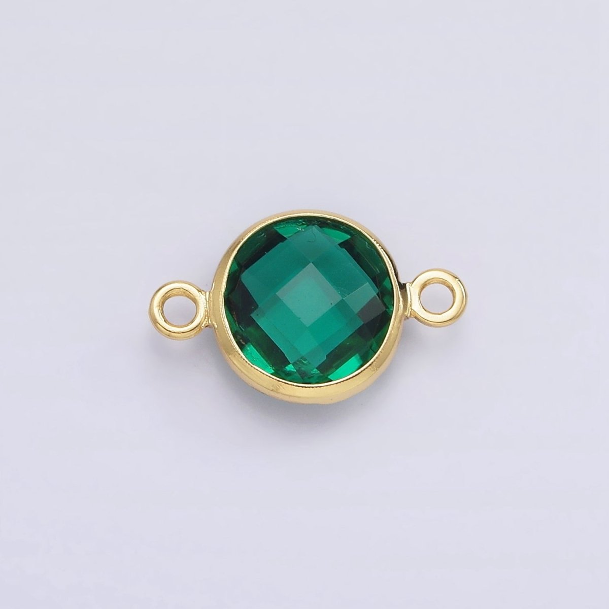 Gold Filled Birthstone CZ Connector Link Connector for Bracelet Necklace School Colors Stone Finding G-766 G-767