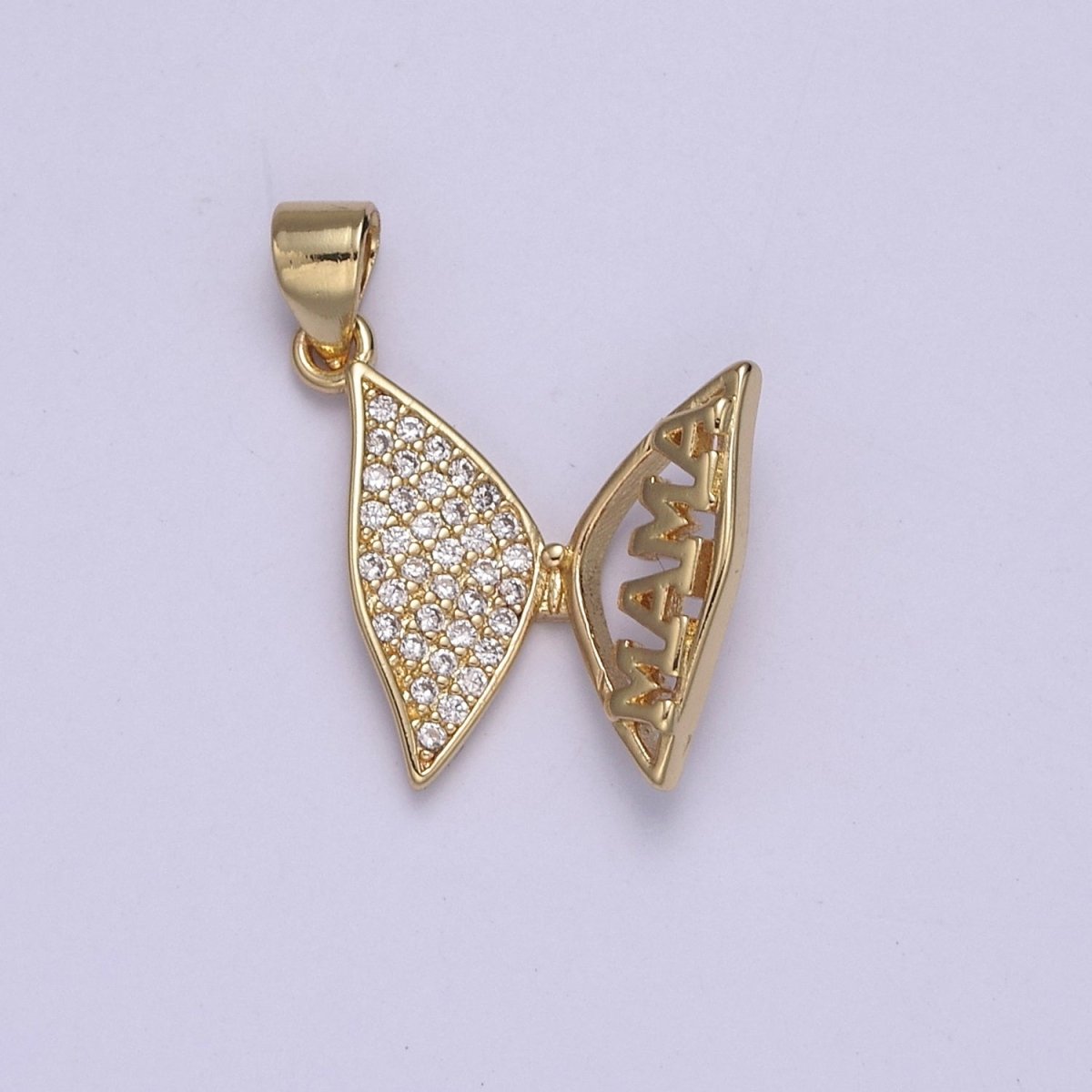 Gold Filled Butterfly charm, gold Mariposa pendant Insect Animal Minimalist Jewelry J-385