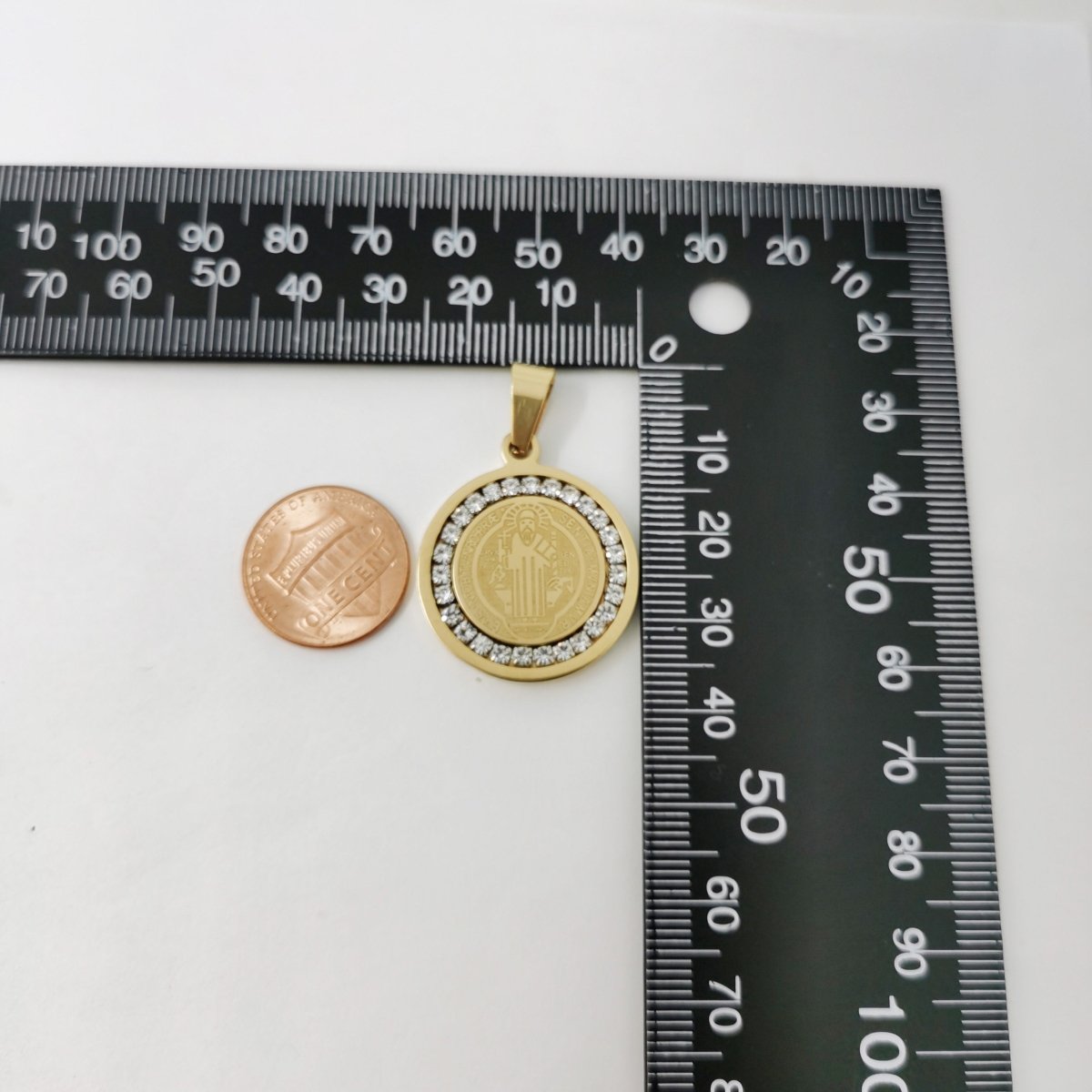 Gold Filled Circle Shaman charm, Cubic Zirconia Jewels, Micro Diamond Paved, Shaman Charm, Religious Charm, For Necklace J-787