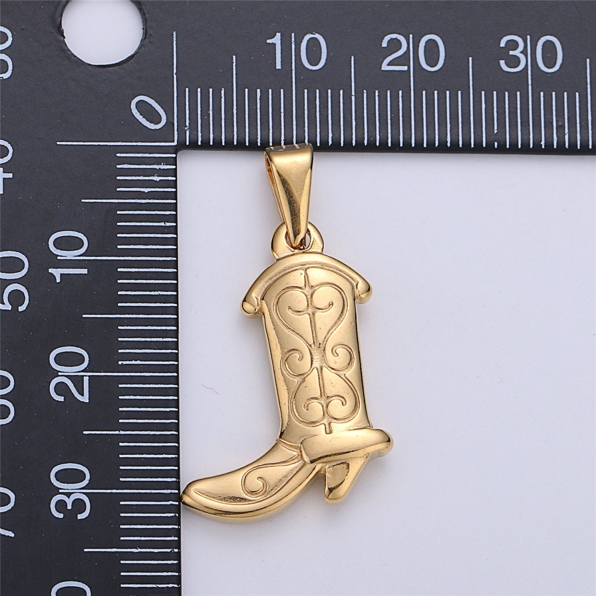 Stainless Steel Gold Filled Cowgirl Boots Charms- Cowgirl Party Pendant- Silver Cowboy Boot Charm Cowgirl Boots Pendant for Necklace Bracelet J-657 J-662