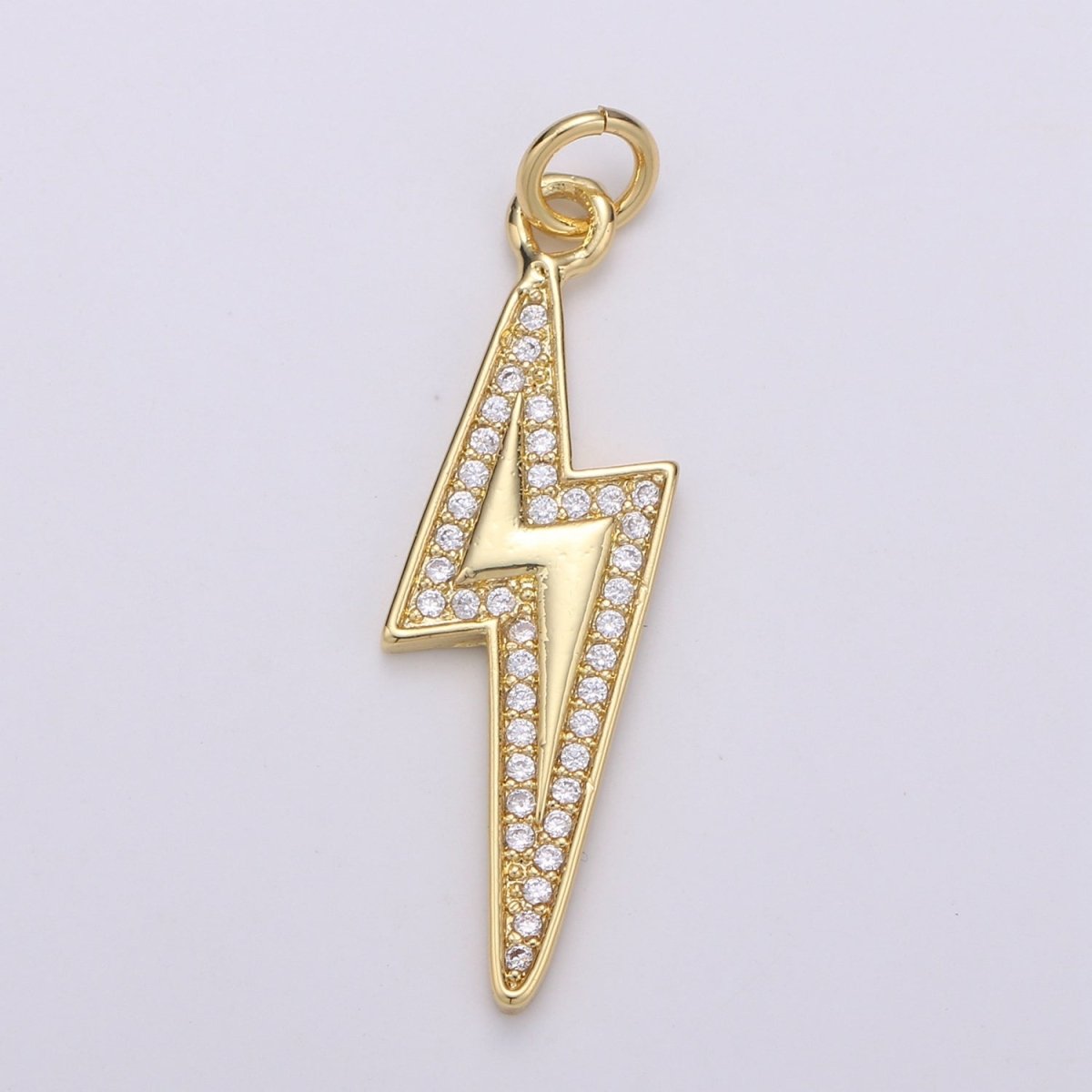 Gold Filled Crystal Thunder Bolt Lightning Gold Filled Charm D-834
