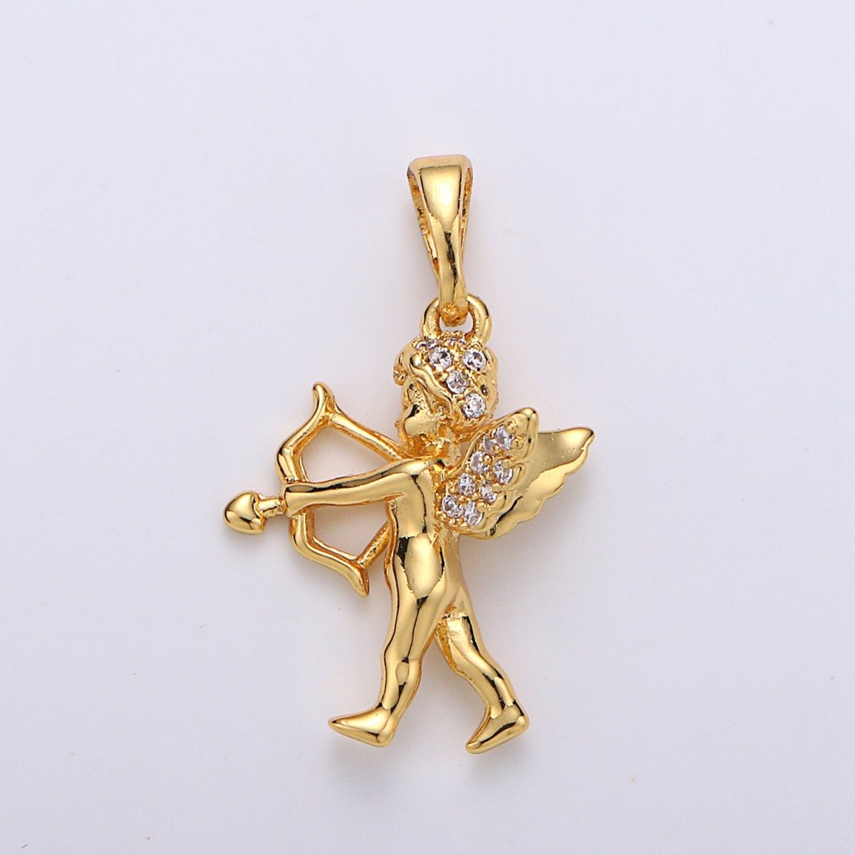 Gold Filled Cupid Pendants  J-068