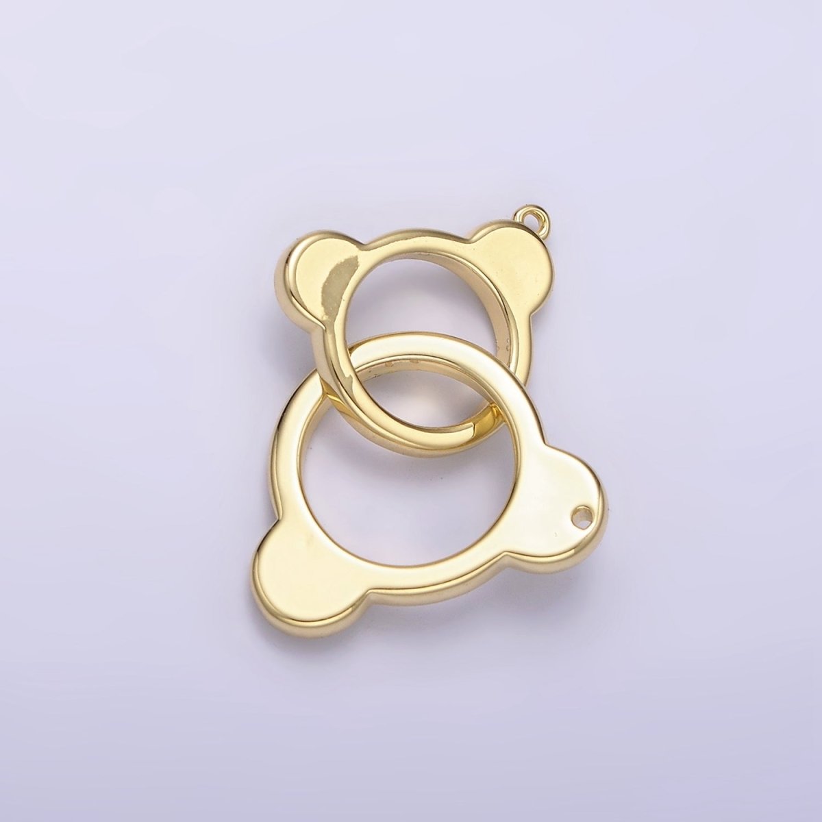 14K Gold Filled Double Open Bear Ears Connector | G935