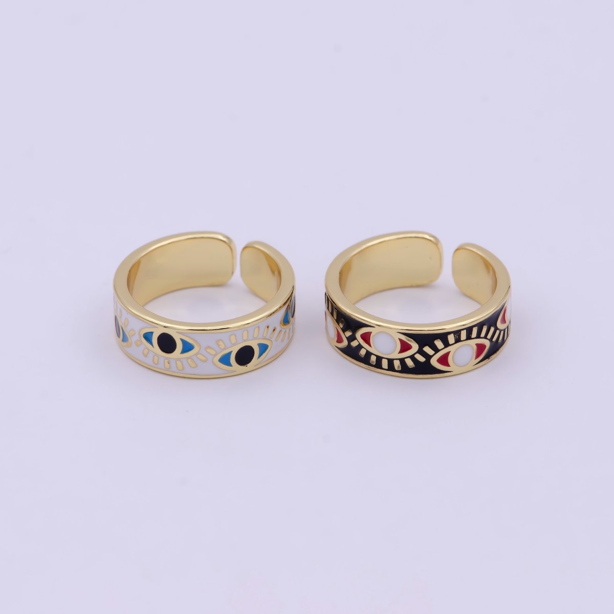 Gold Filled Evil Eye Ring Jewelry, Protection Ring, Eye Ring, Evil Eye, Statement Ring, Stacking Ring, Gift for her U-192 U-193