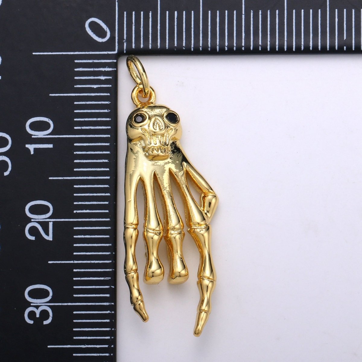 Gold Filled Hand Skeleton Charm D-832
