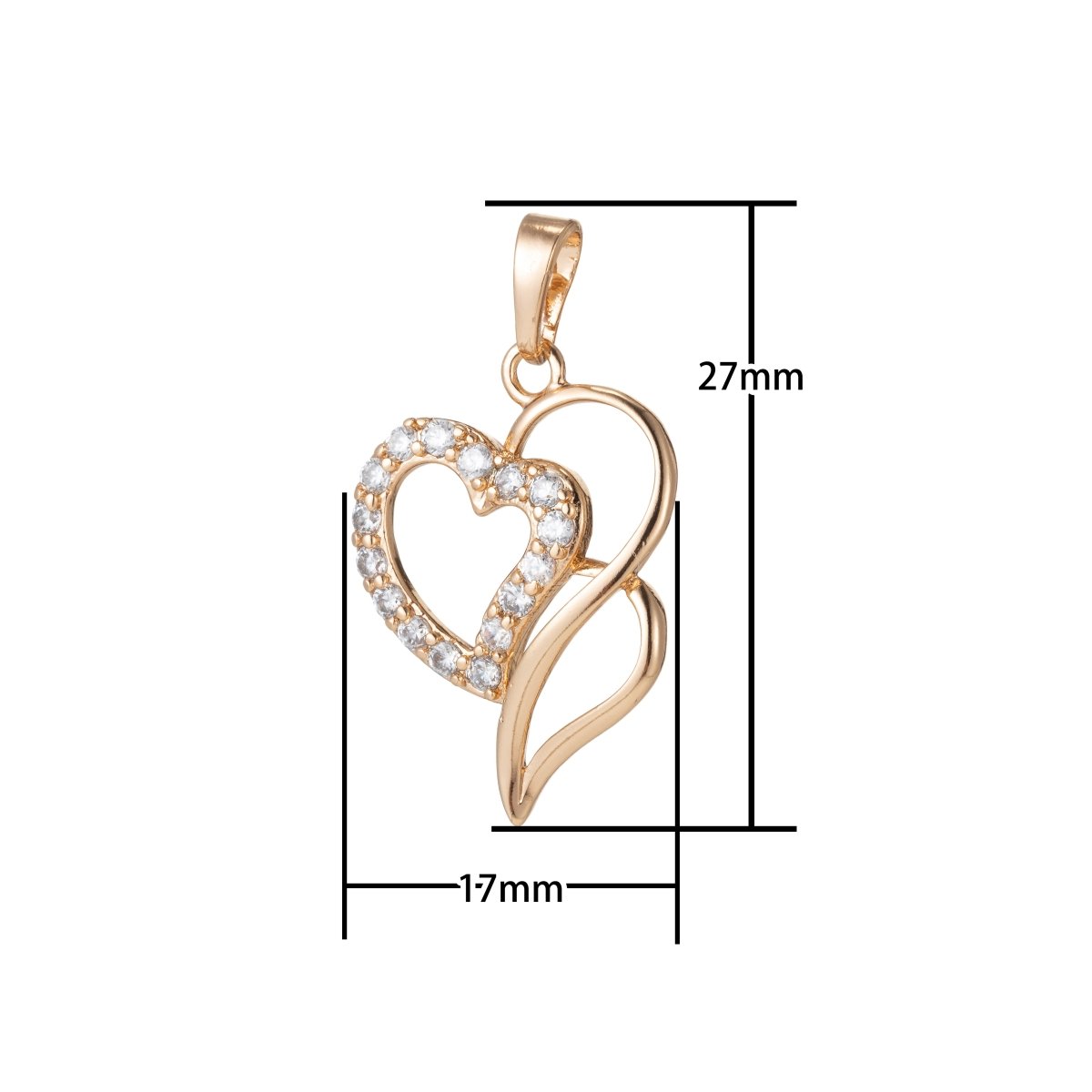 Gold Filled Heart Pendants  I-541
