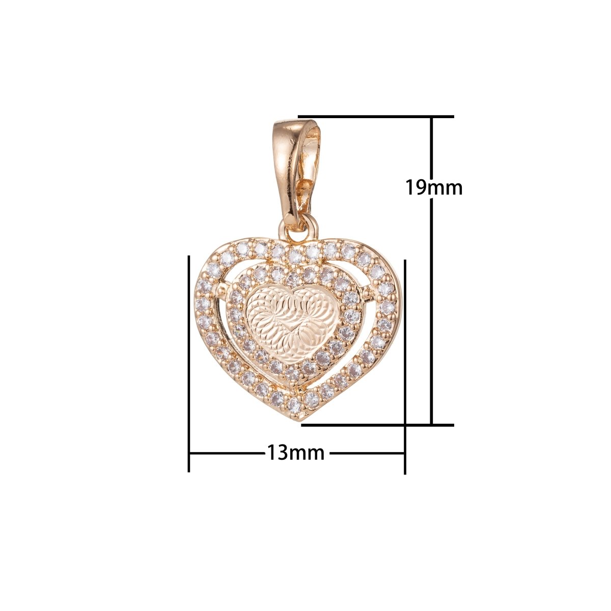 Gold Filled Heart Pendants  I-920