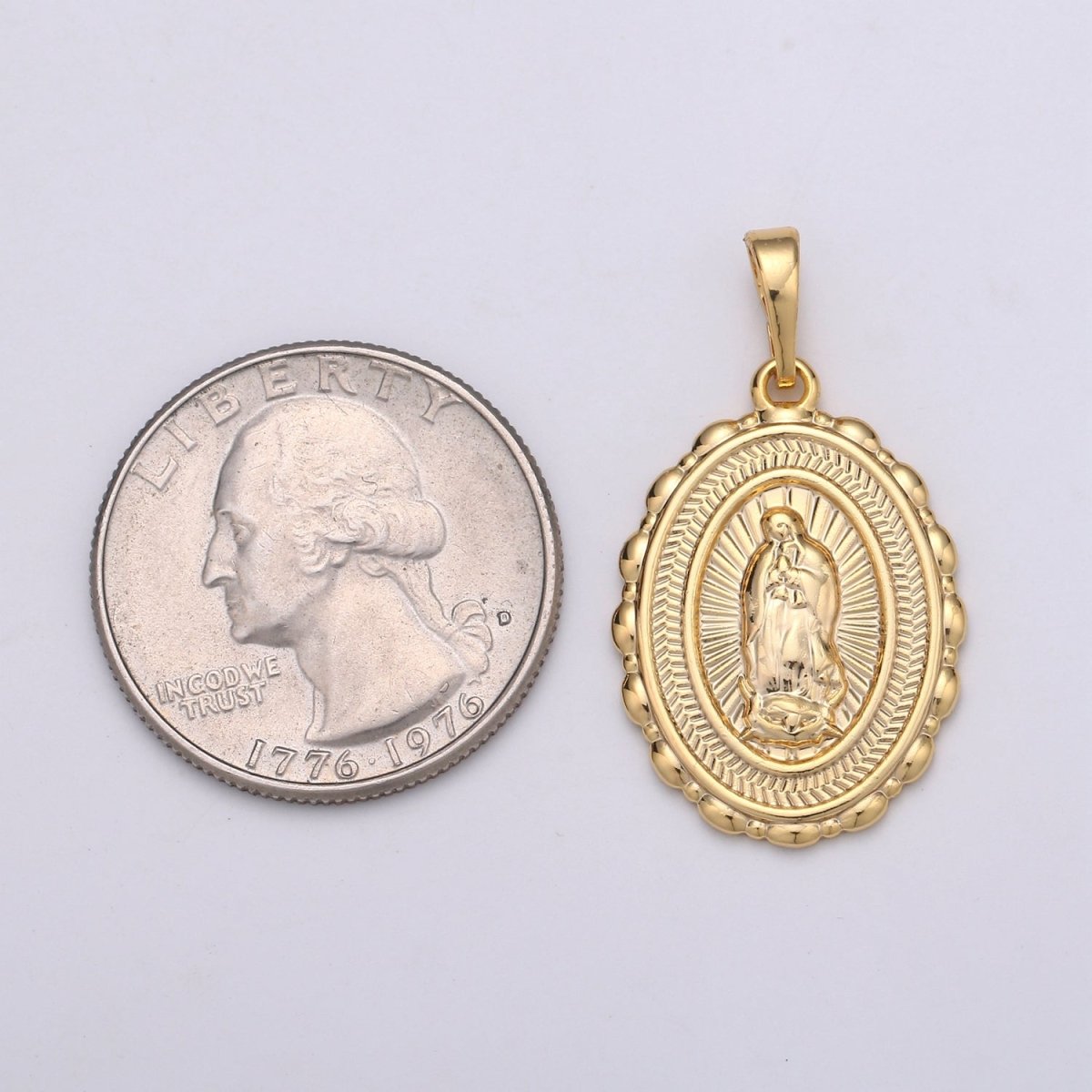 Gold Filled Holy Mary Lady of Guadalupe Pendants  J-127
