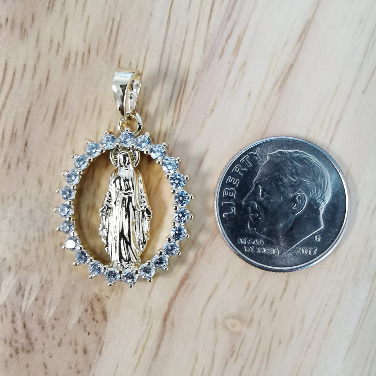 Gold Filled Holy Mary Pendants I-831