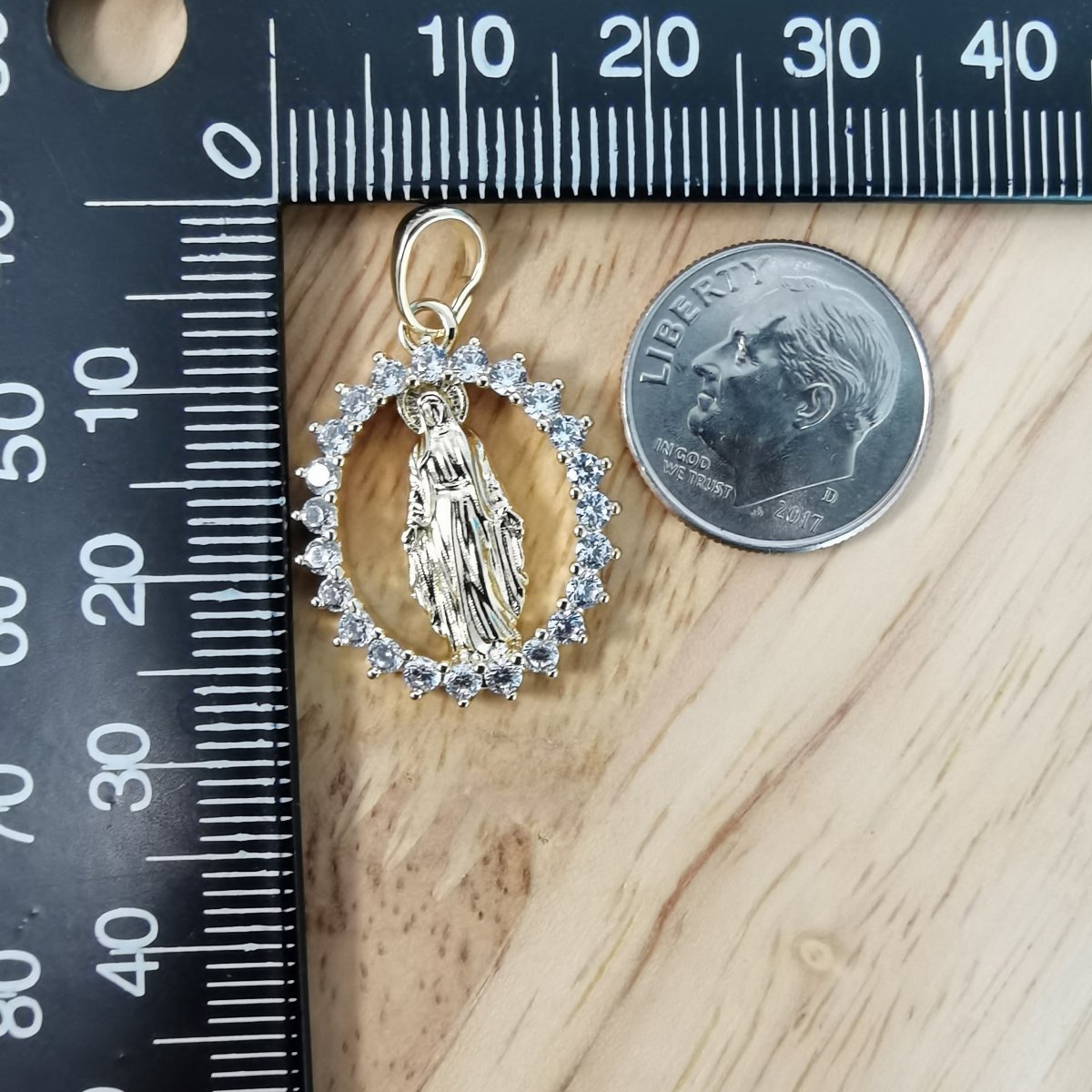 Gold Filled Holy Mary Pendants I-831