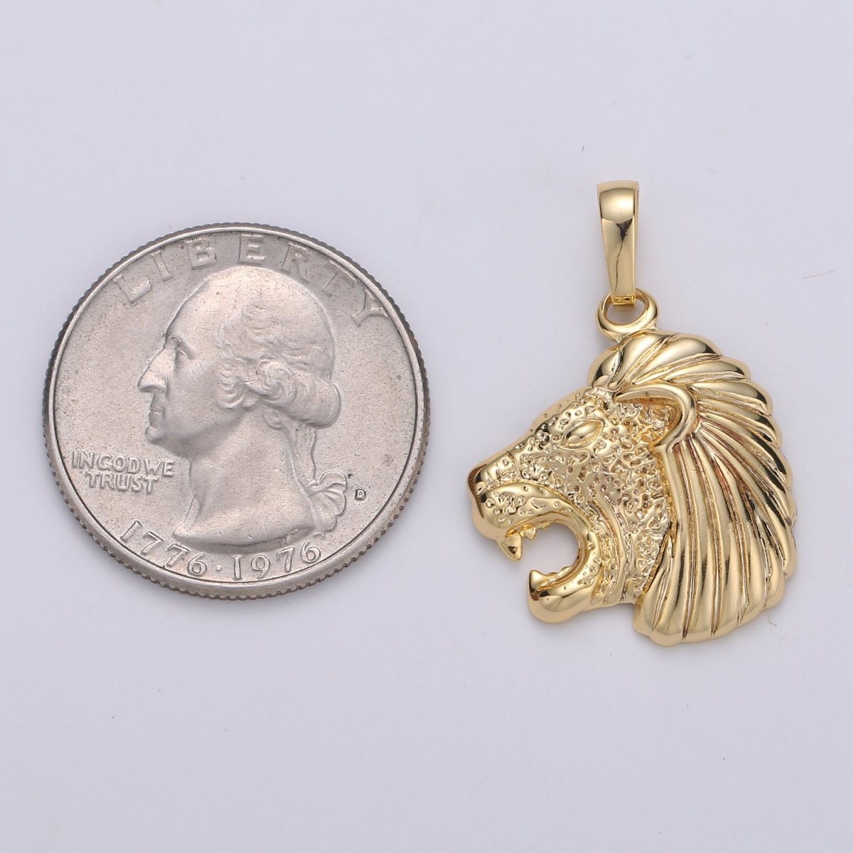 Gold Filled Lion Pendants J-119