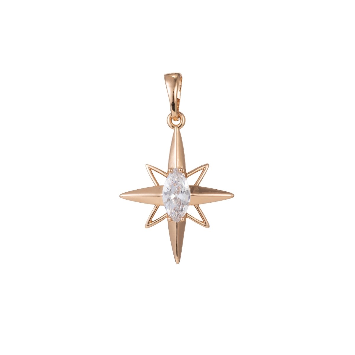 Gold Filled Long Star Pendants I-815