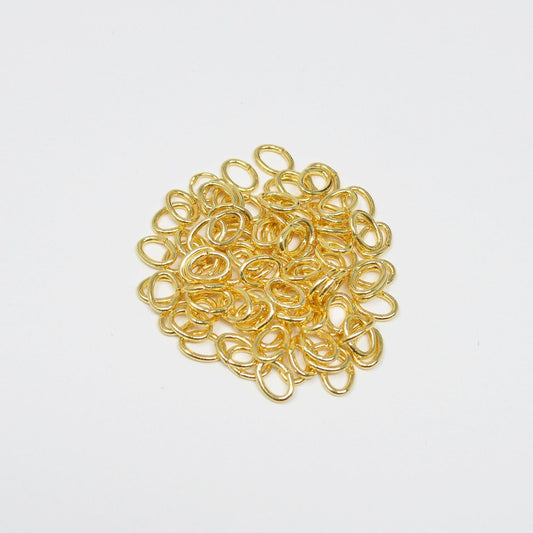 1Pack(10pcs) Gold Filled Oval Open Jump Ring 5mm L-184