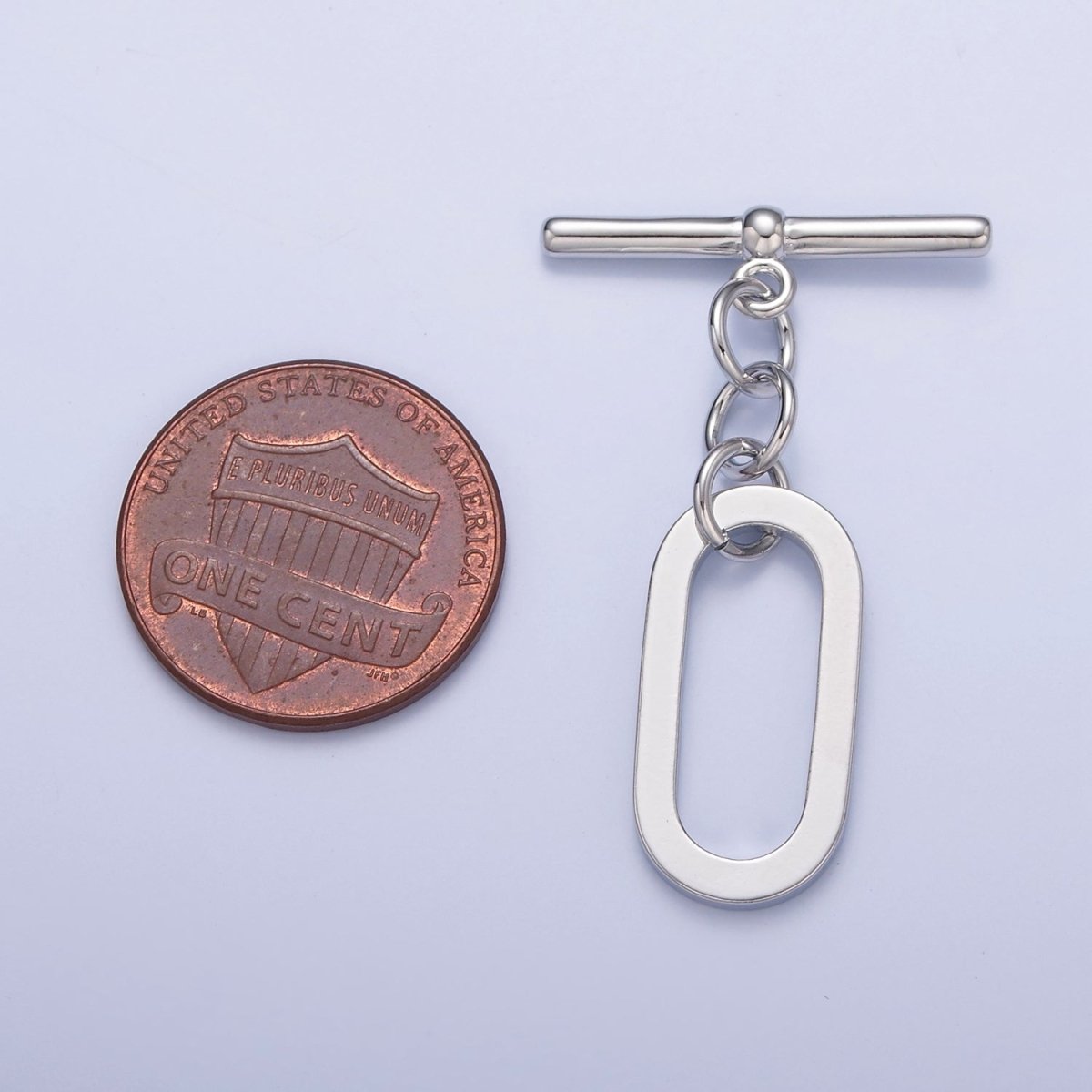 Gold Filled Rectangular Long Oval Toggle Clasps Closure in Gold & Silver  L-747~L-749
