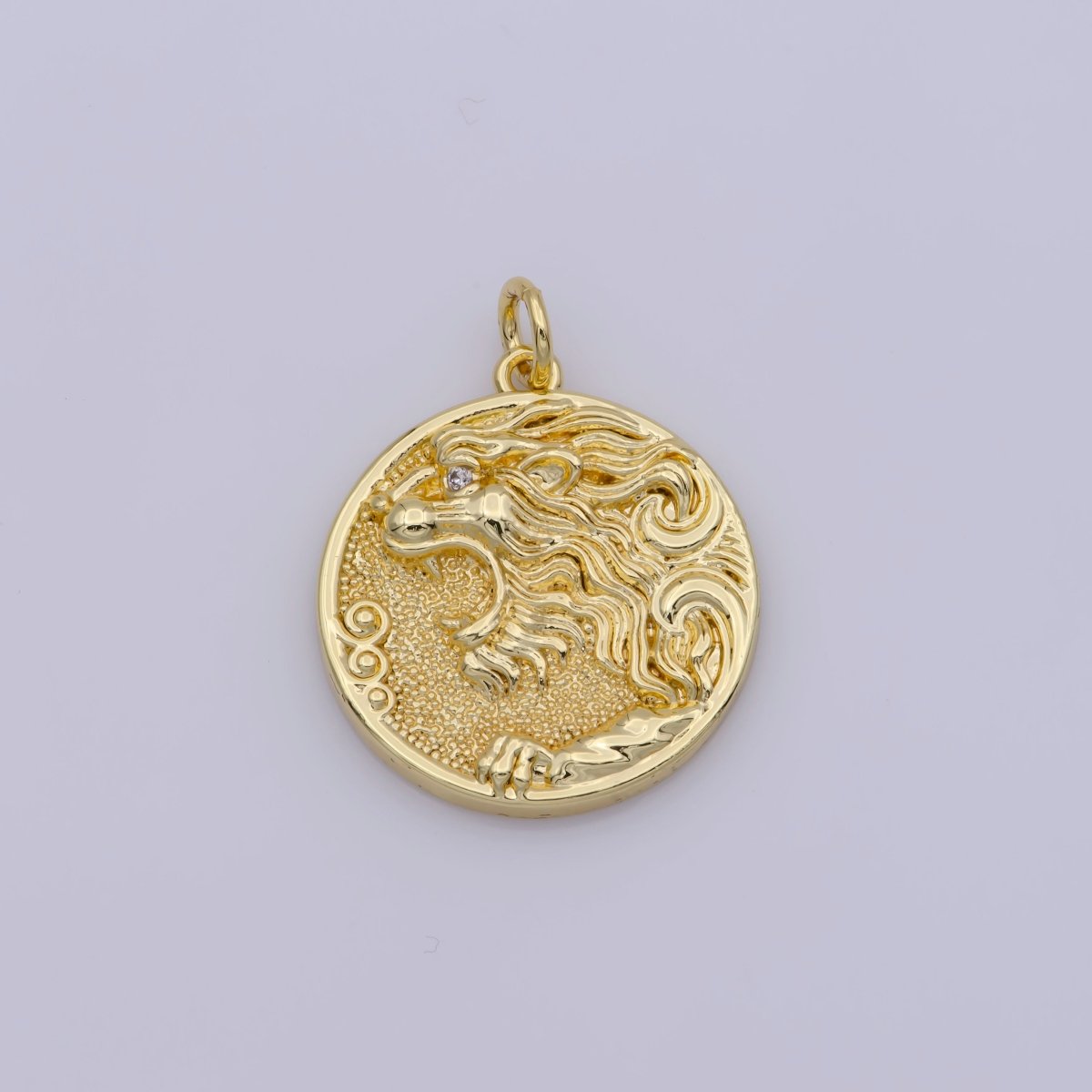 Gold Filled Roaring Dragon Mythical Coin Charm | M-809