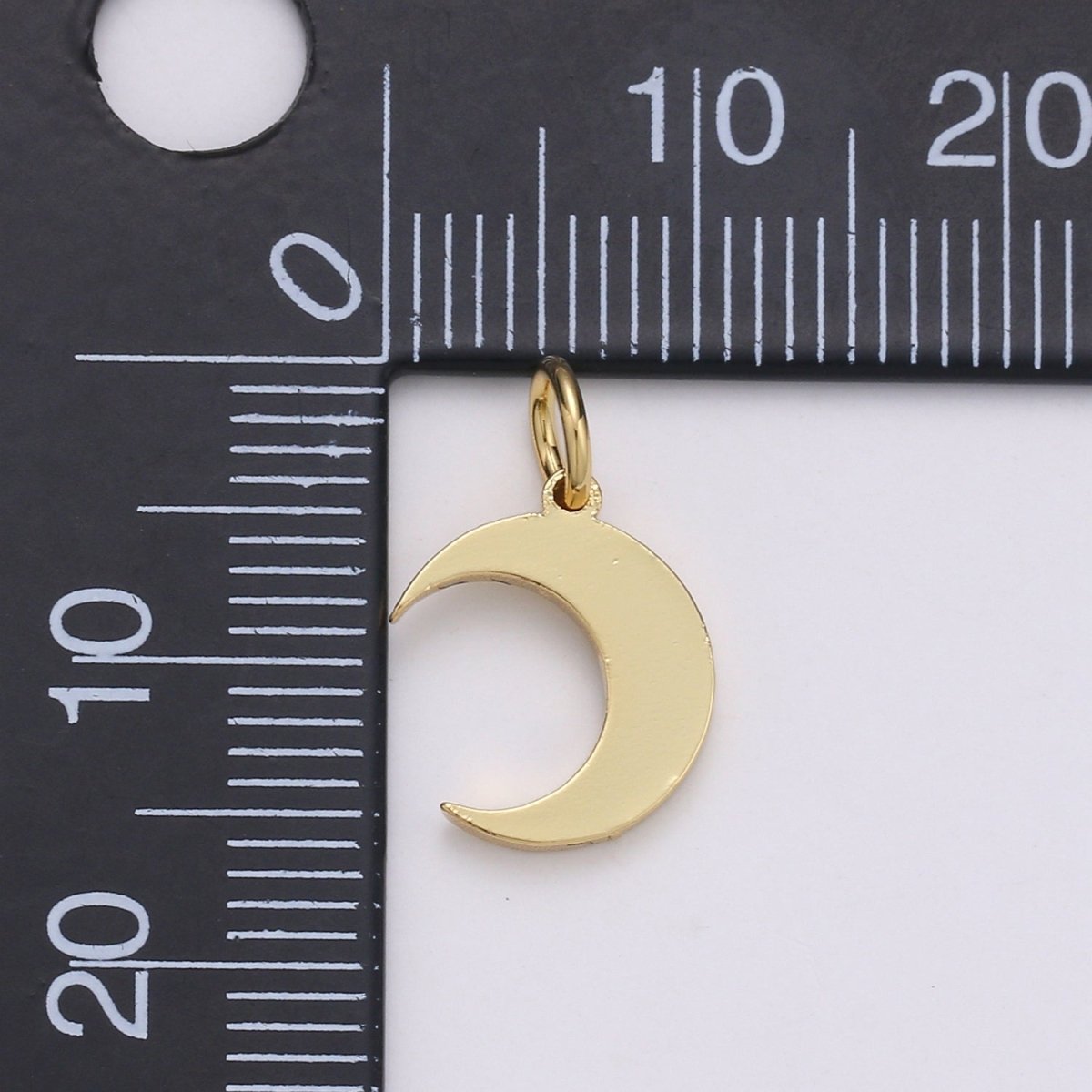 Gold Filled Simple Moon Charm D-779